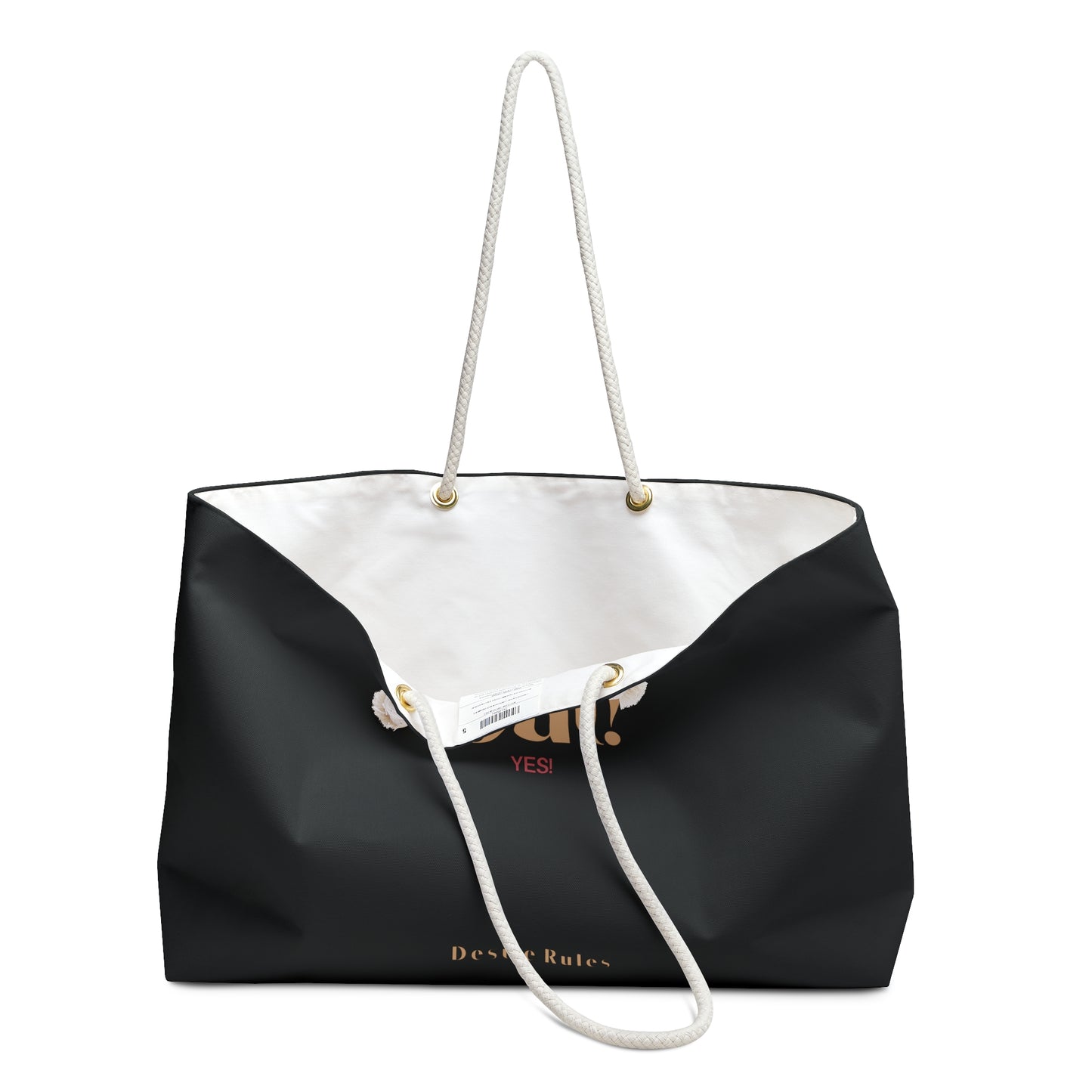 Chic Black Overnight Tote - OUI ,Oui!