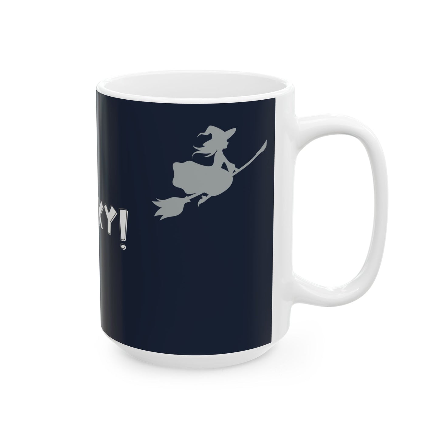Halloween SPOOKY Ceramic Mug | Dark Grey
