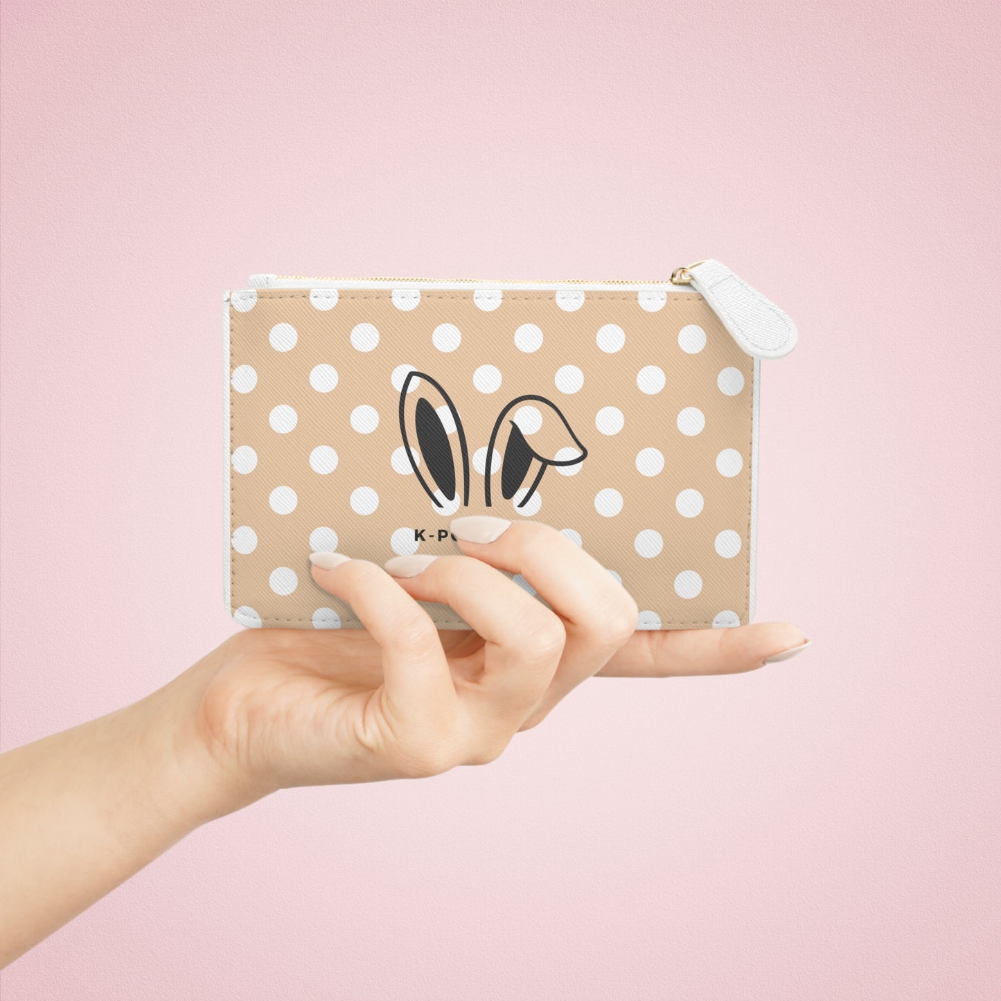 K-Pop Girly Mini Clutch Bag, Cute Polka Dot Wallet