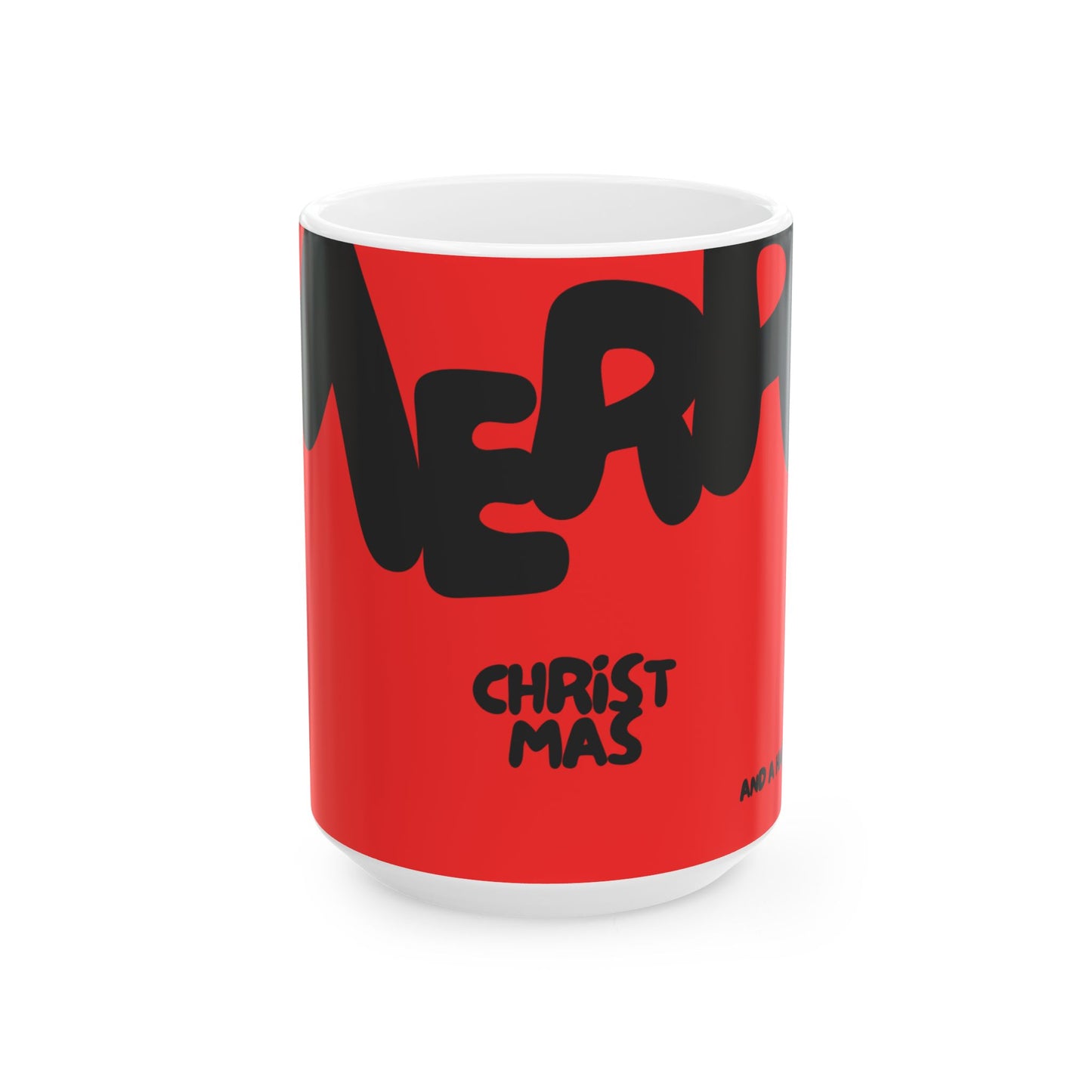 Cool Christmas Ceramic Mug, RED