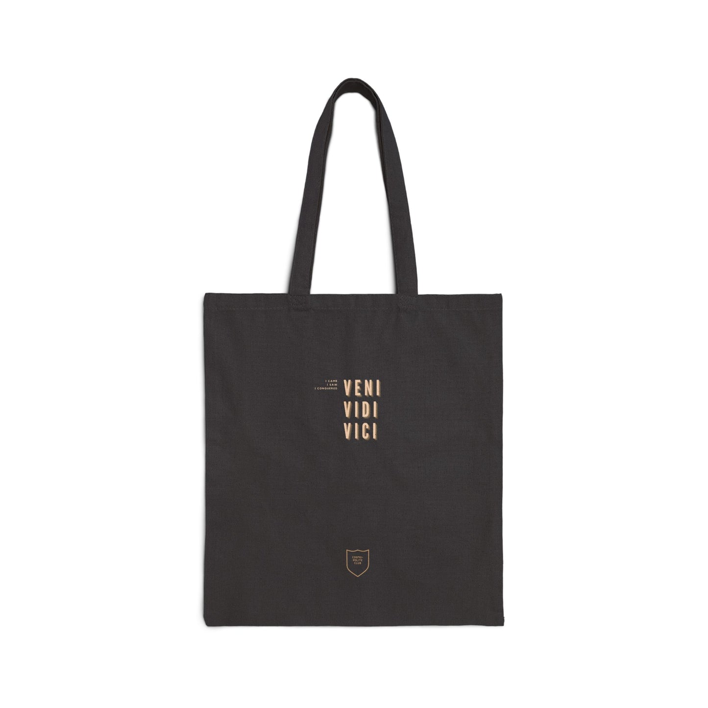 Veni, Vidi, Vici Canvas Tote Bag | Black and Natural Options