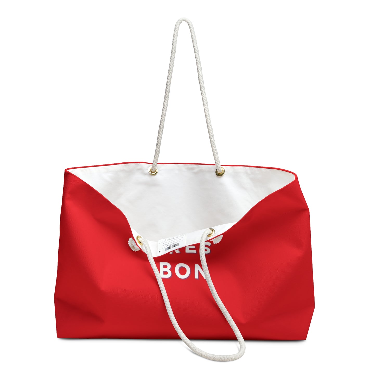 Chic Red Weekender Bag, Très Bon