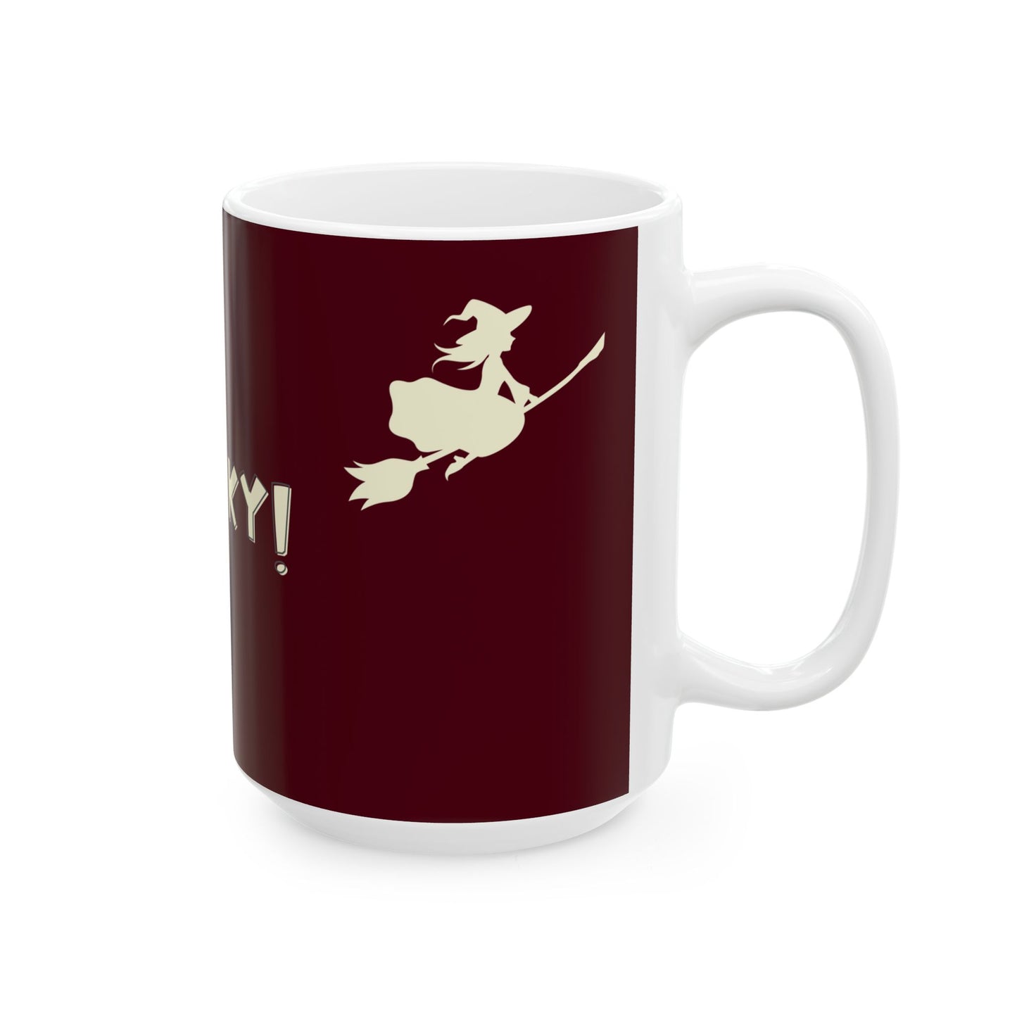 Halloween SPOOKY Ceramic Mug | Burgundy