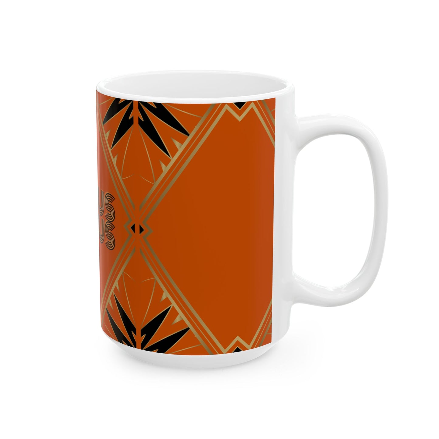 Hocus Pocus Ceramic Mug — Retro Orange Halloween Coffee Cup (11oz & 15oz)