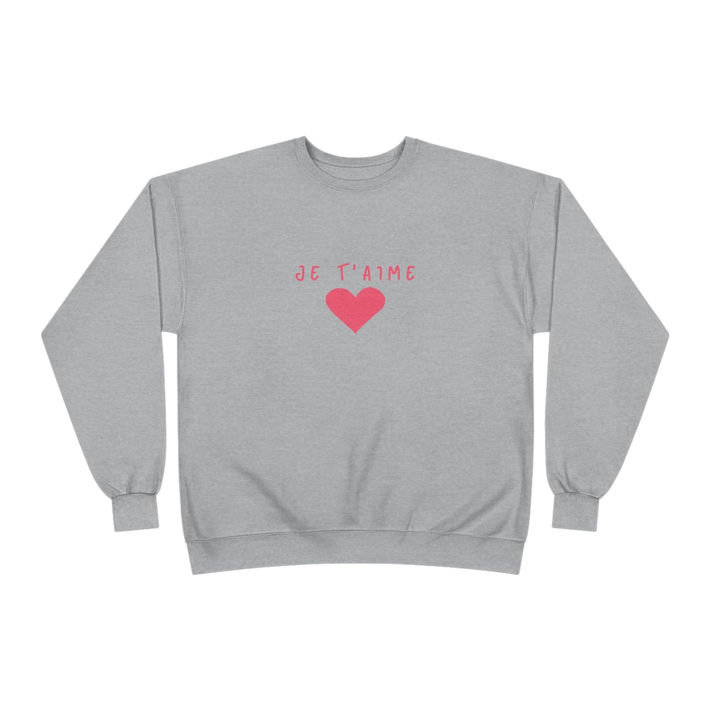 Cute Graphic Sweatshirt, 'Je T'aime'
