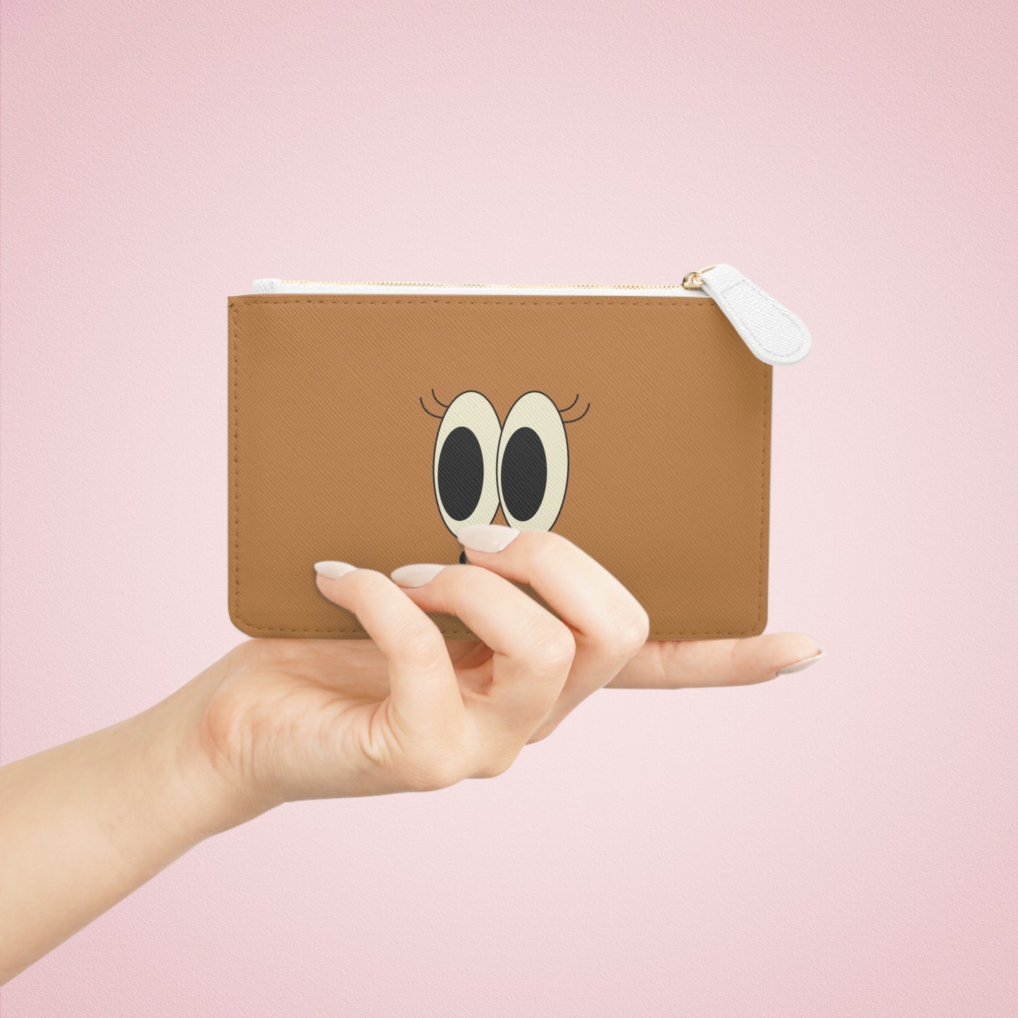 Flirty Eyes Ciao Mini Clutch Bag, TAN