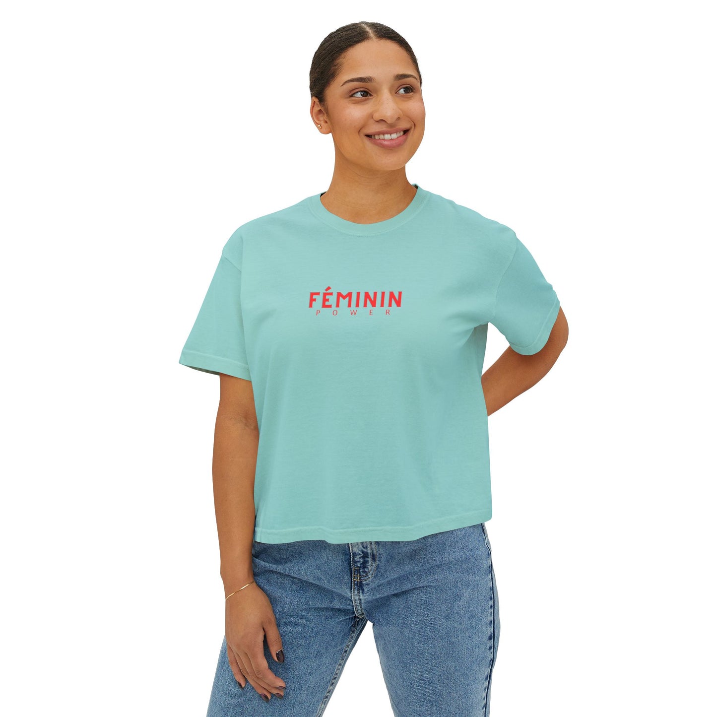 Feminine Power Boxy Crop T-Shirt