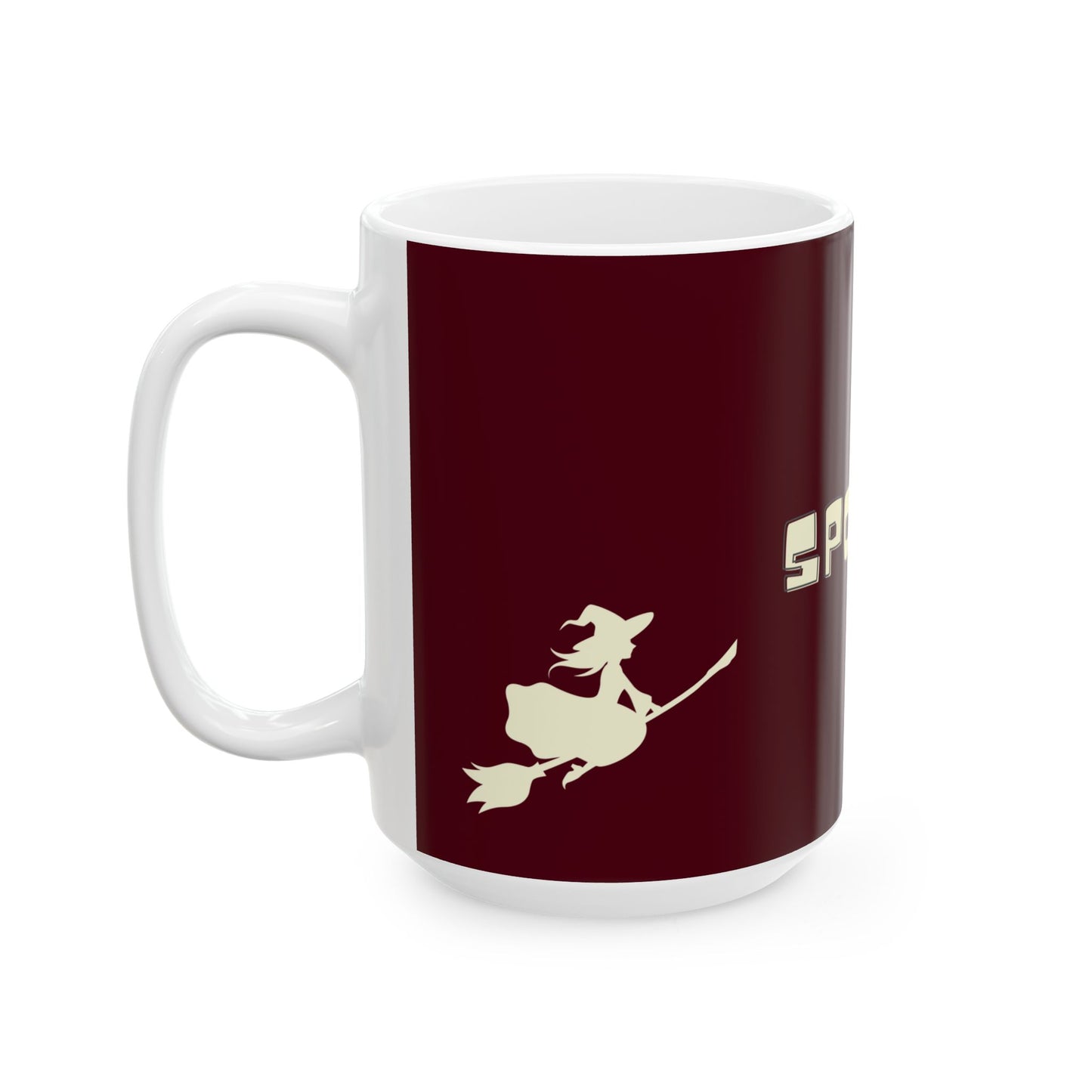 Halloween SPOOKY Ceramic Mug | Burgundy
