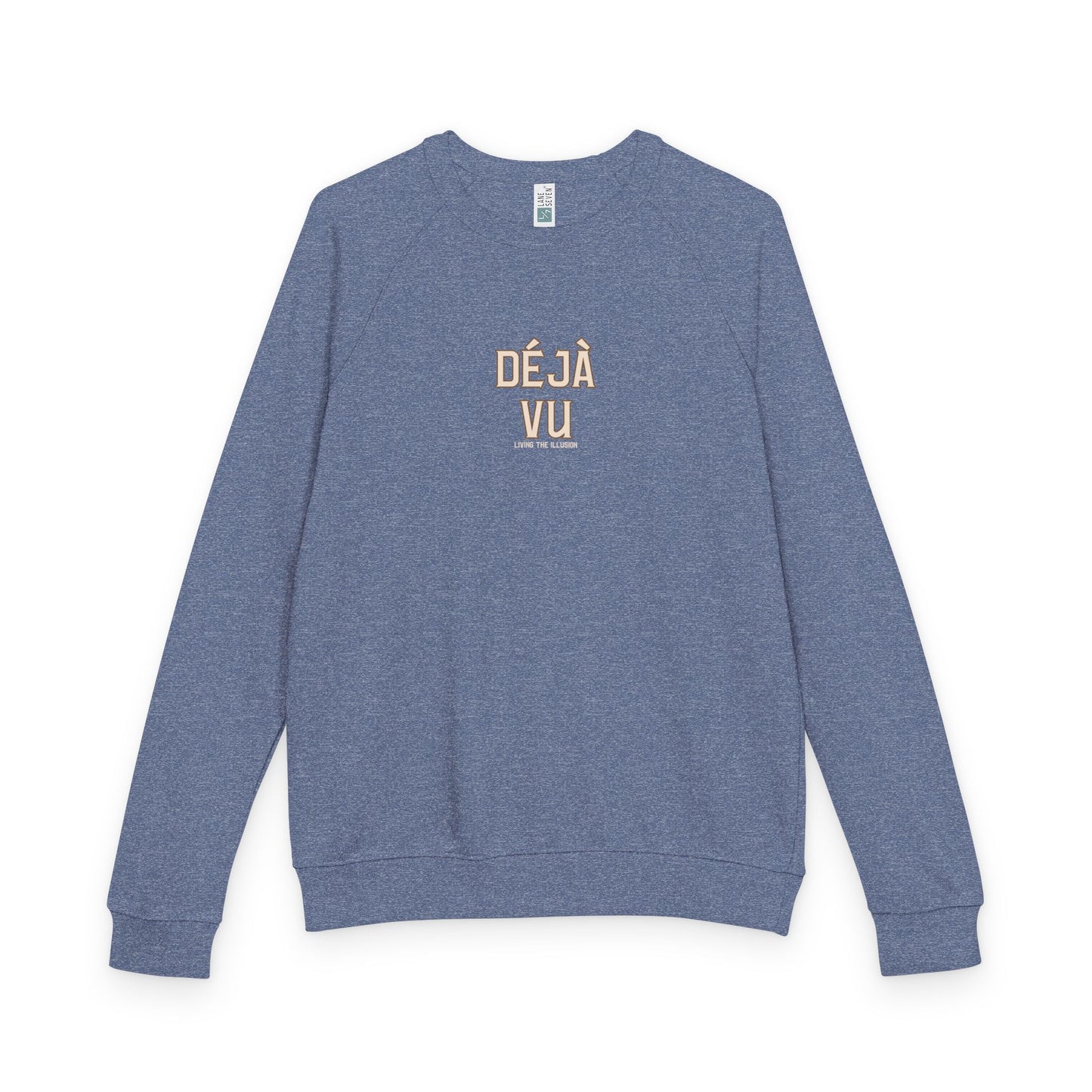French Terry Crewneck "Déjà Vu"Sweatshirt, Stylish Casual Wear