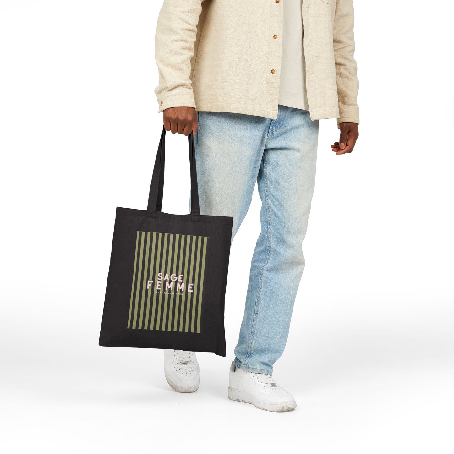 Sage Femme -Wise Women Stylish Tote, Black and Natural
