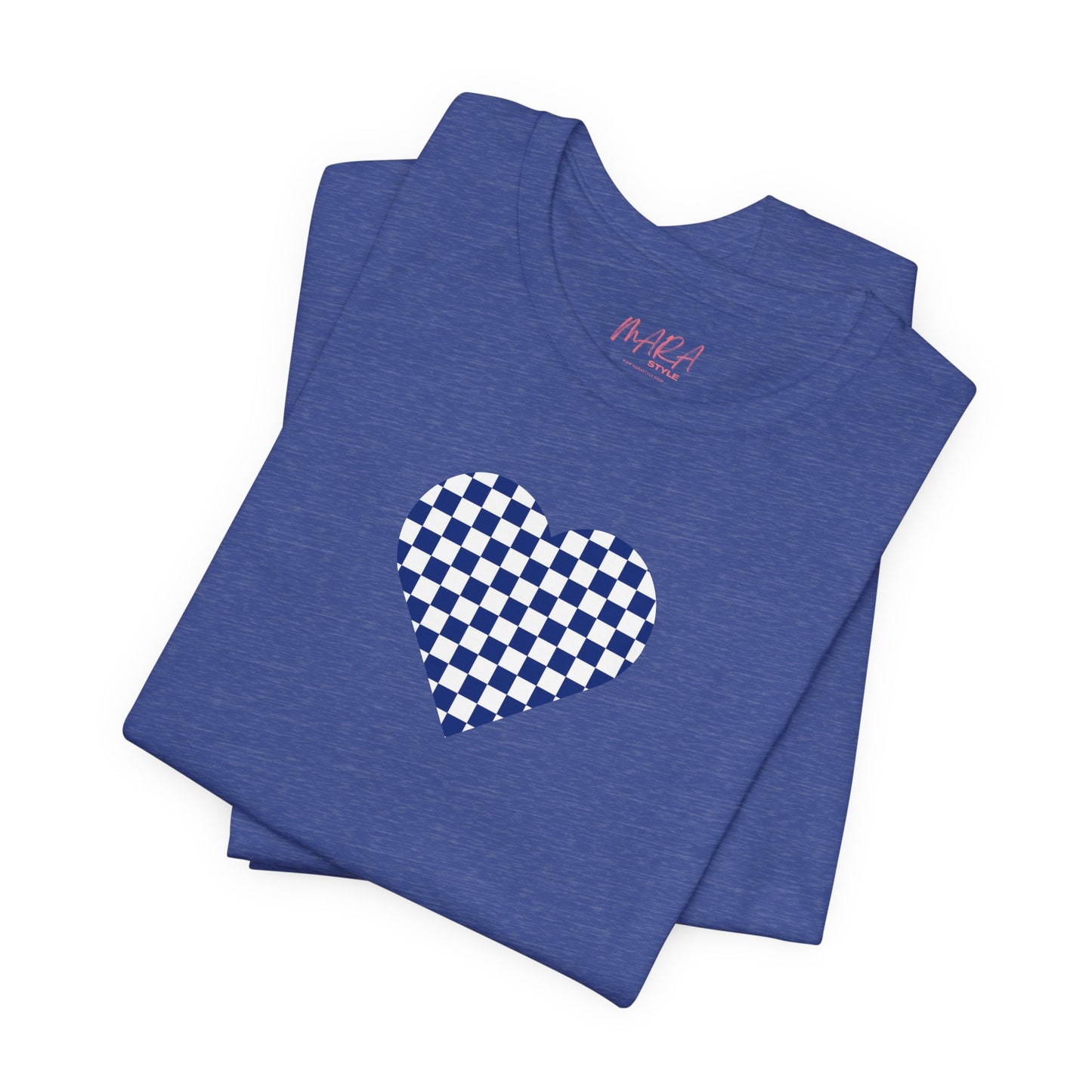 Checkerboard Heart Ladies Tee | Preppy Basics