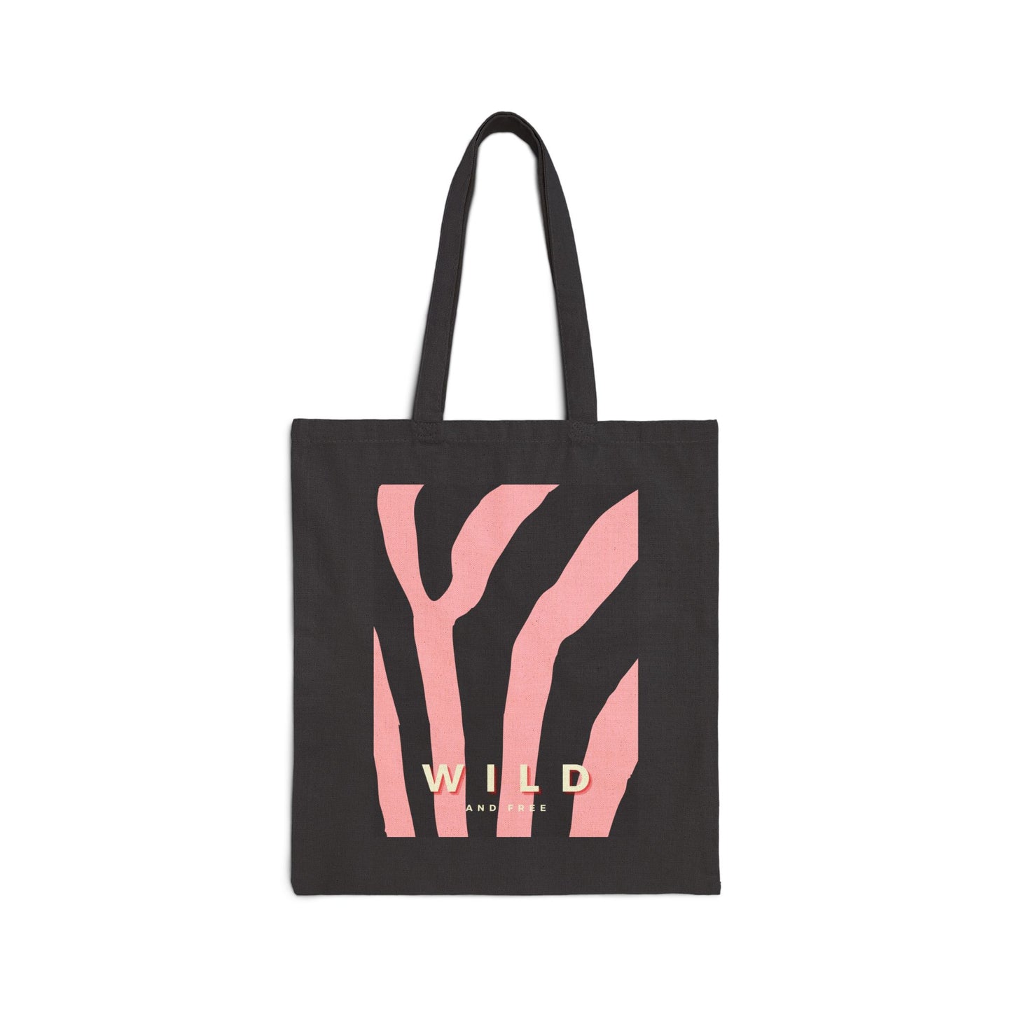 Zebra Print Canvas Tote Bag, WILD and Free