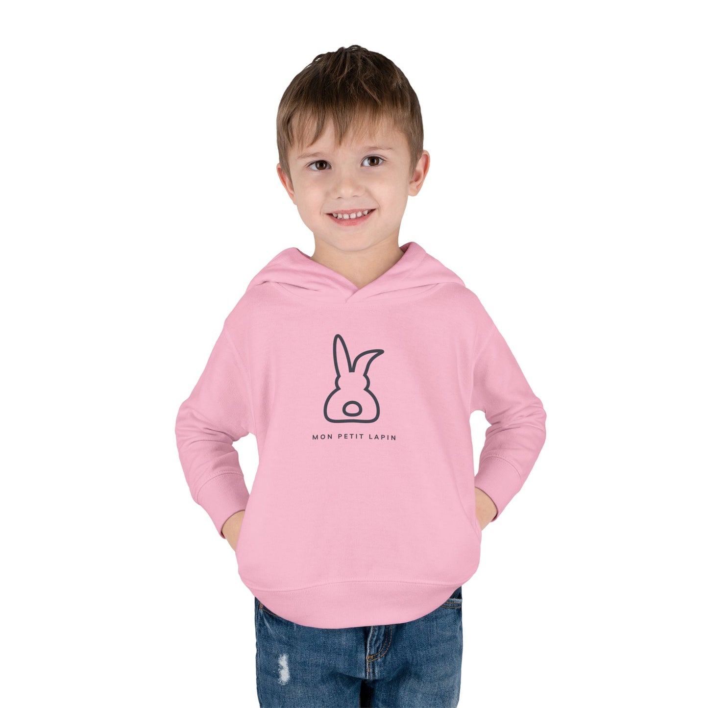 Mon Petit Lapin - Cute Toddler Fleece Hoodie Pullover
