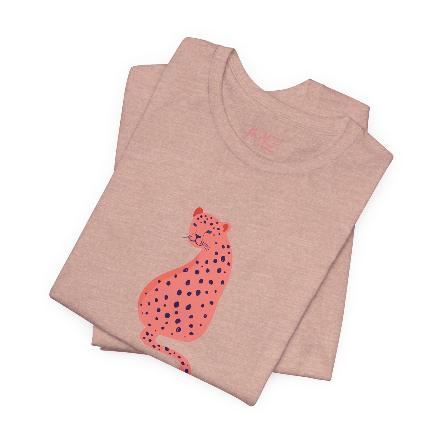 Pink Leopard Ladies Tee, Cute Summer Top