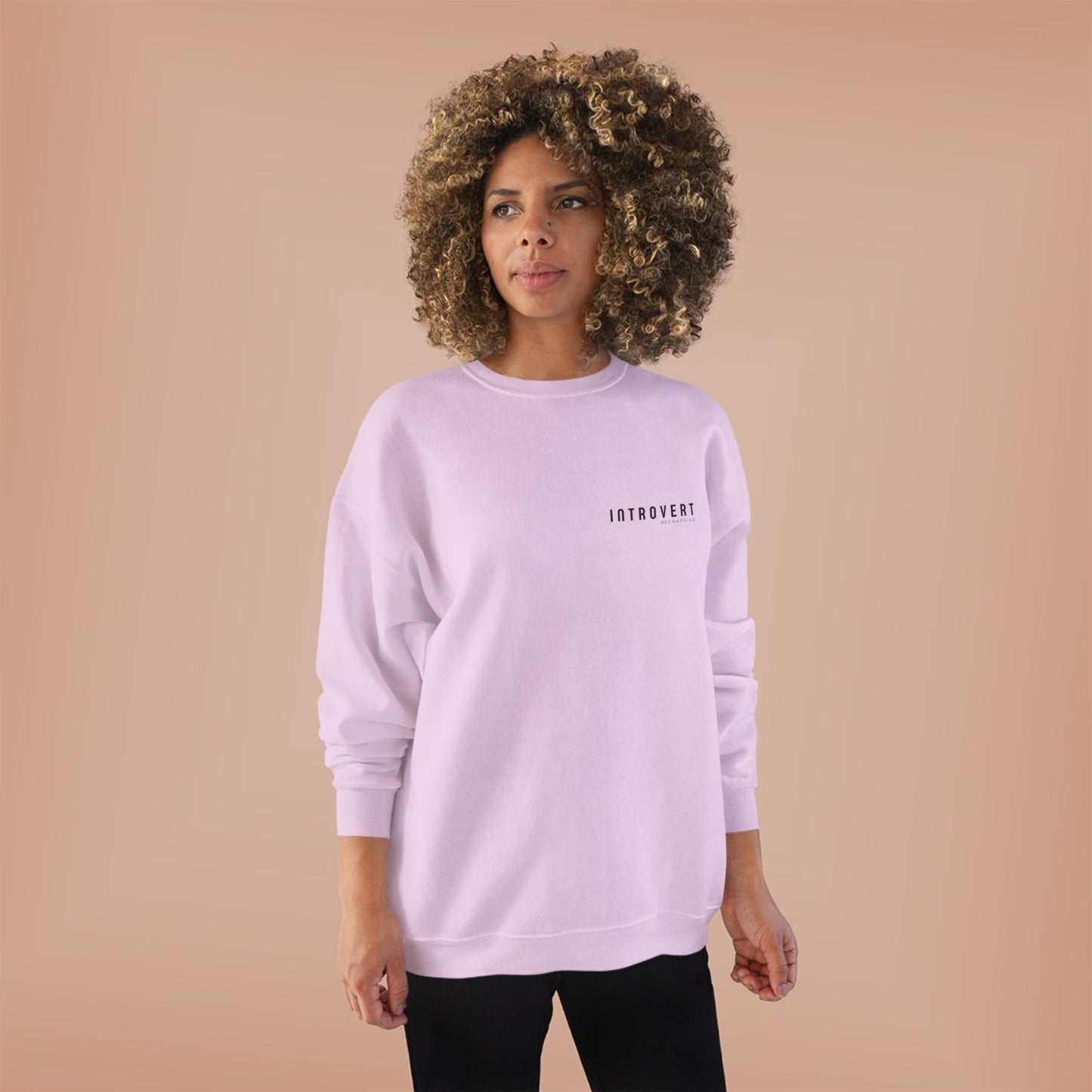 Introvert Recharging Unisex Sweatshirt, Pink