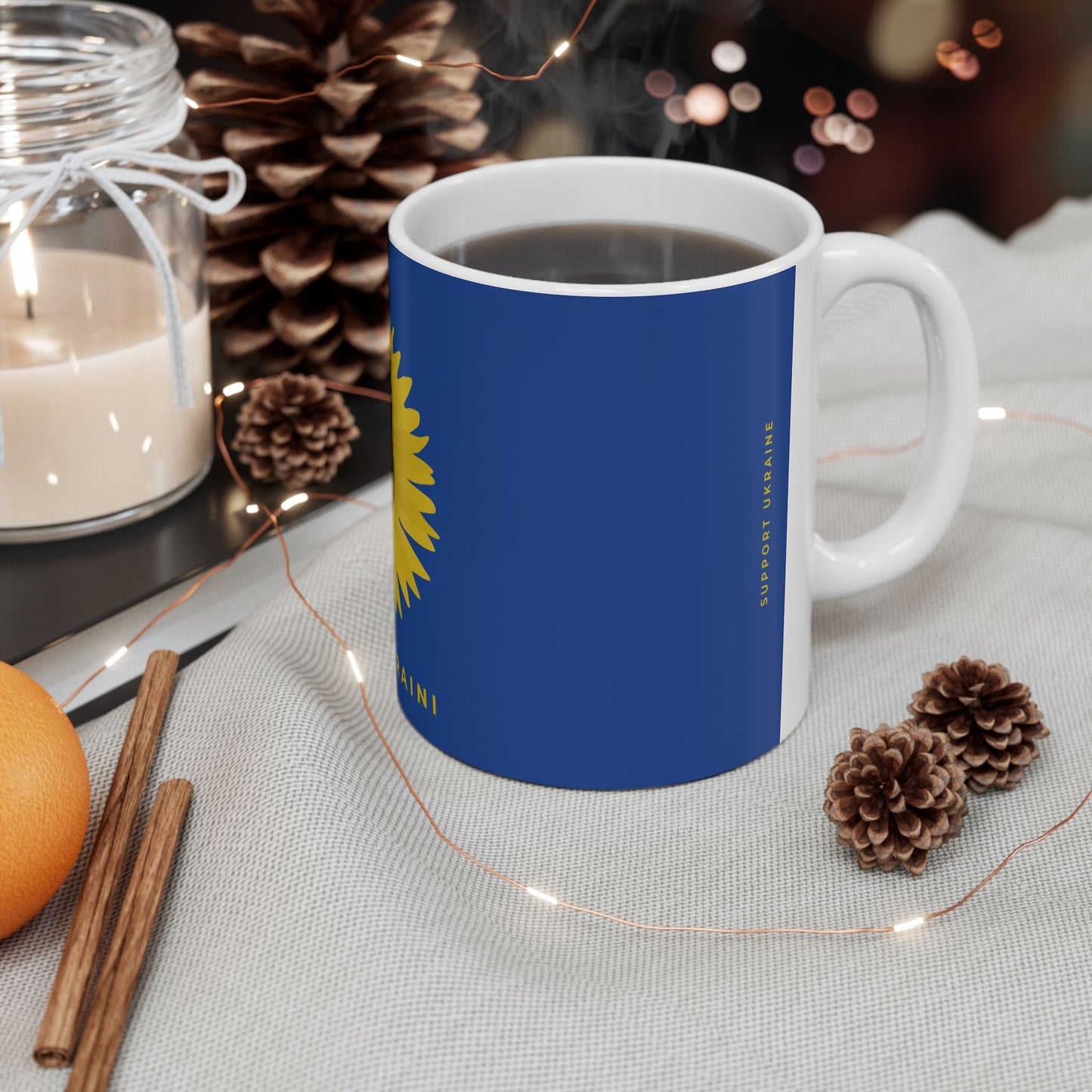 Support Ukraine Sunflower Ceramic Mug