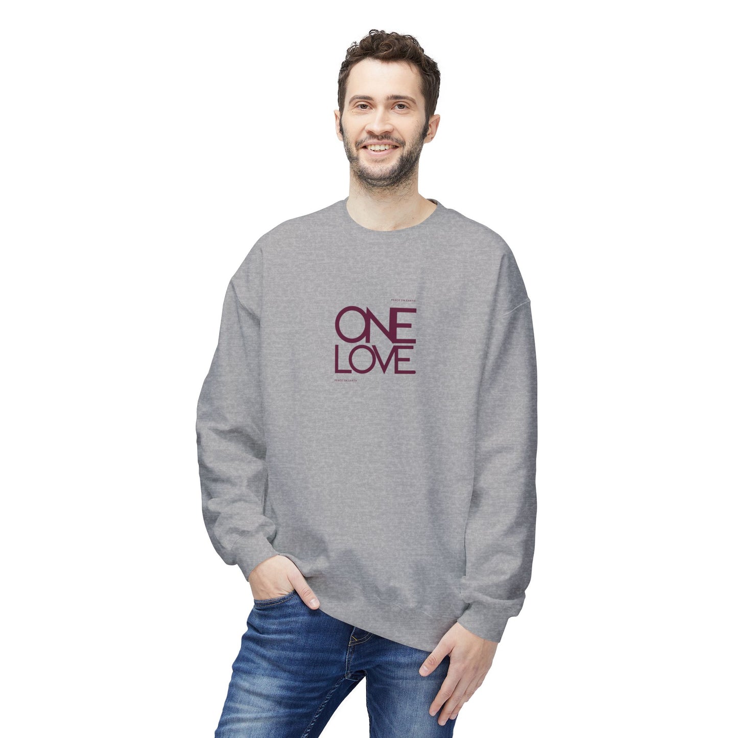 One Love Peace on Earth Holiday Unisex Sweatshirt