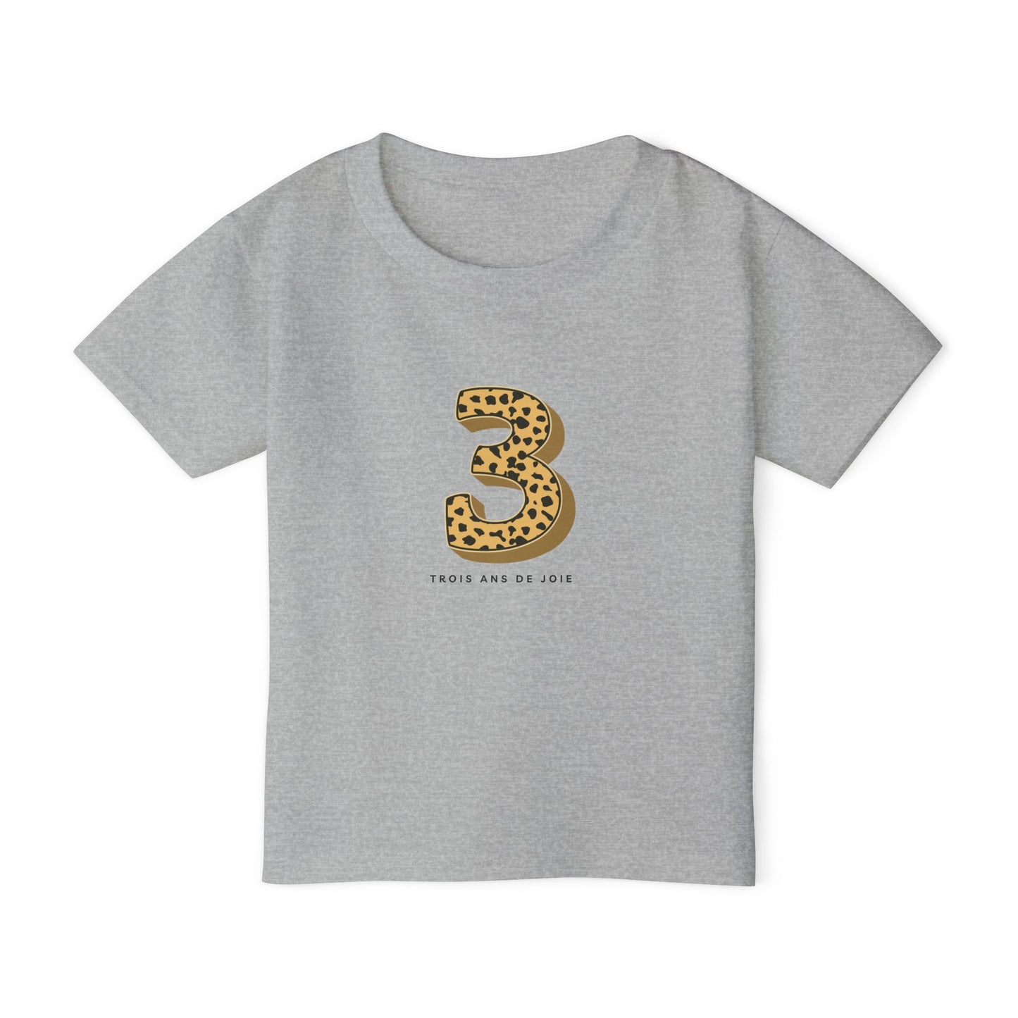 3rd Birthday Shirt Toddler T-Shirt, Animal Print