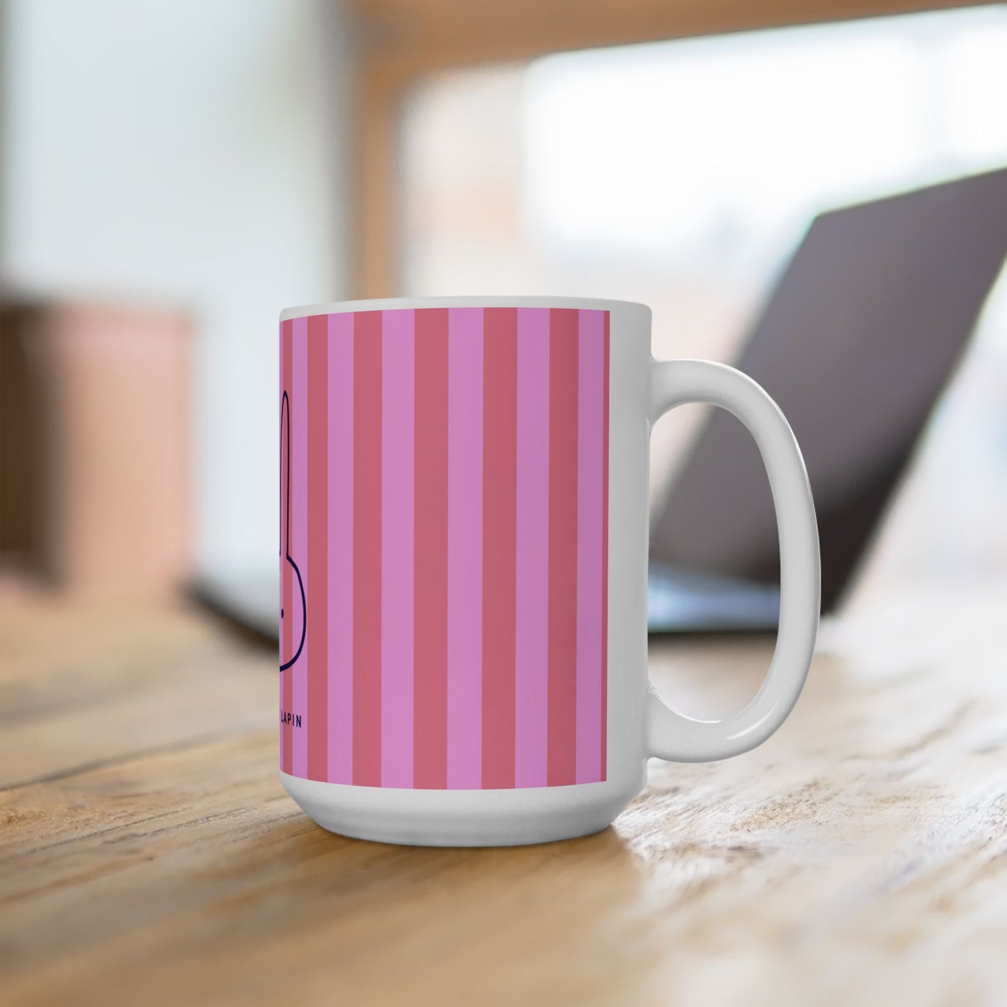 Whimsical Bunny Ceramic Mug, Mon Petit Lapin