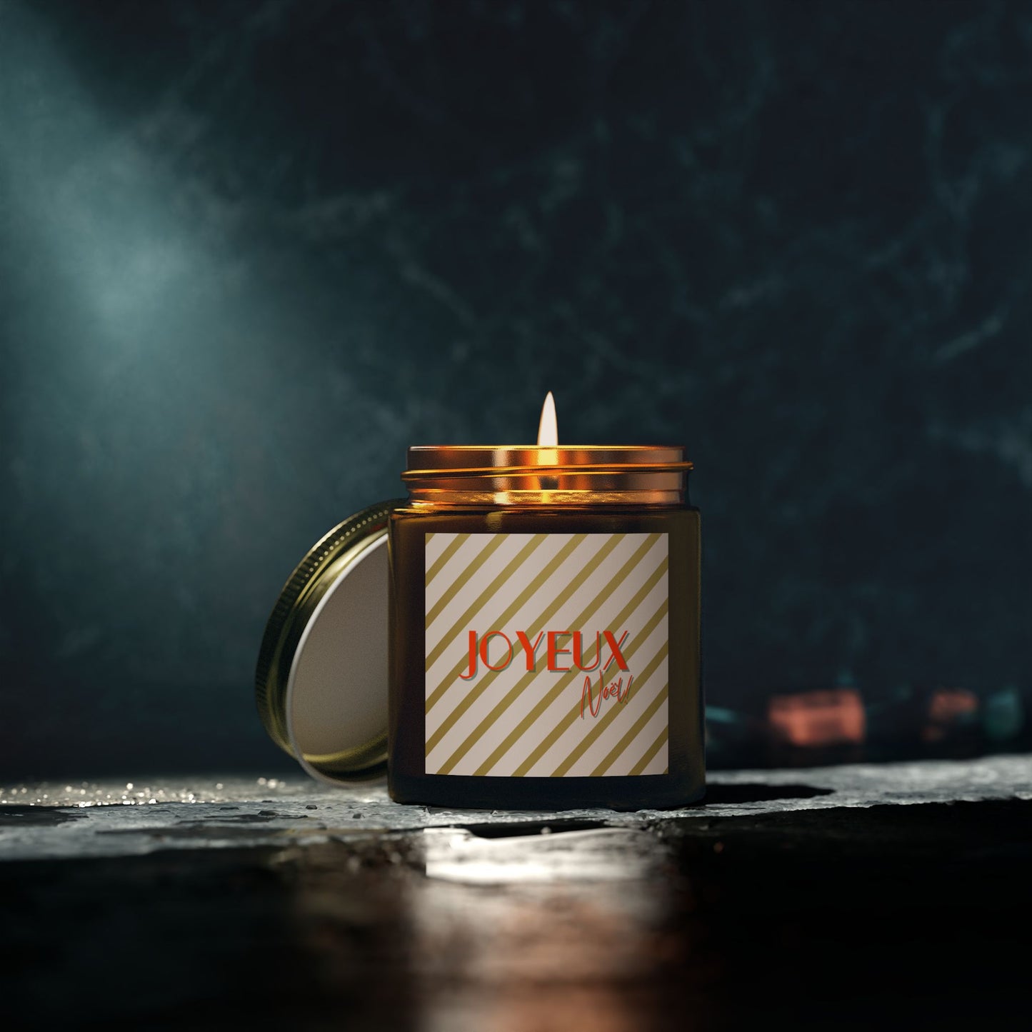 Festive Joyeux Noel Scented Candles, Holiday Decor