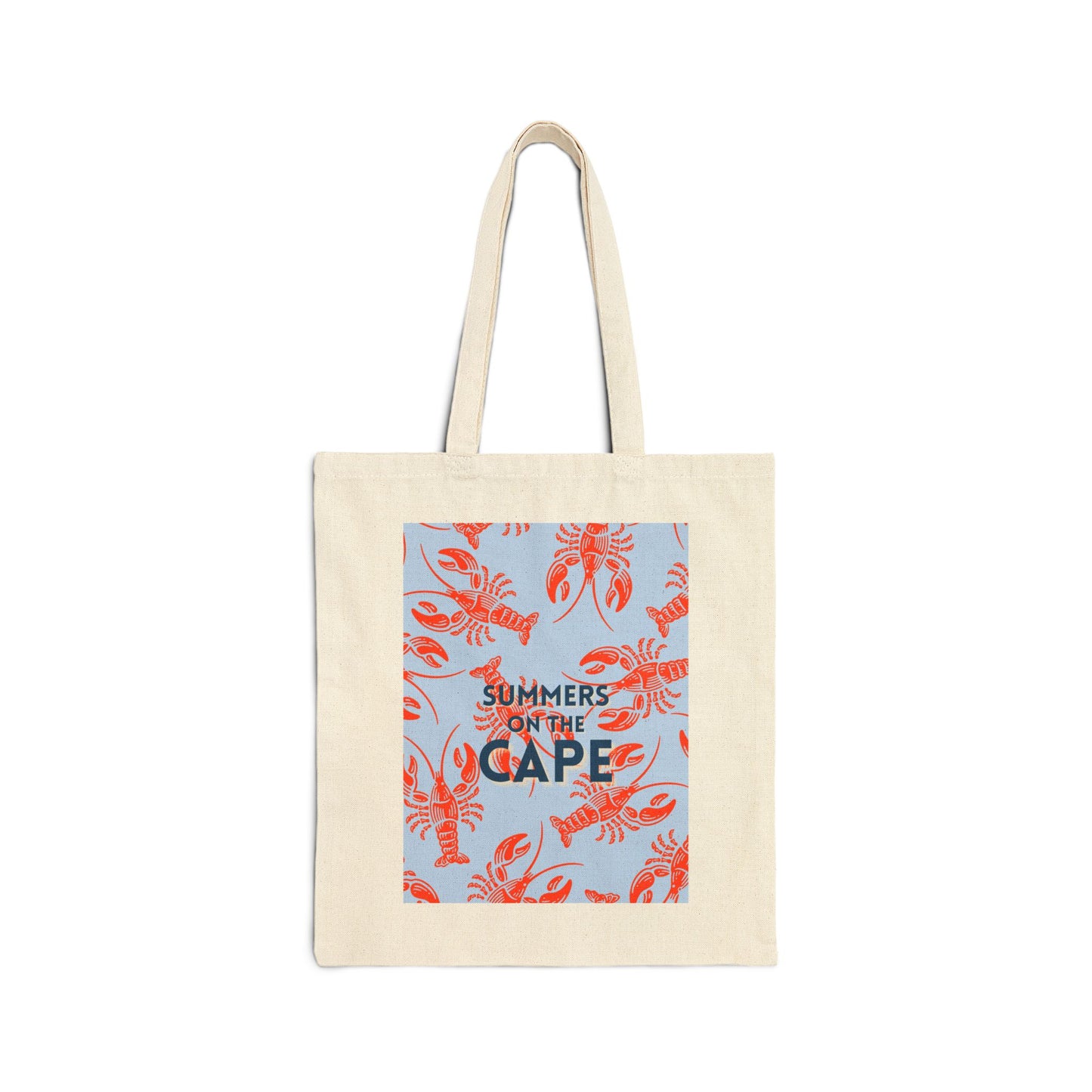 Cape Cod Summer Beach Tote, Lobster Design