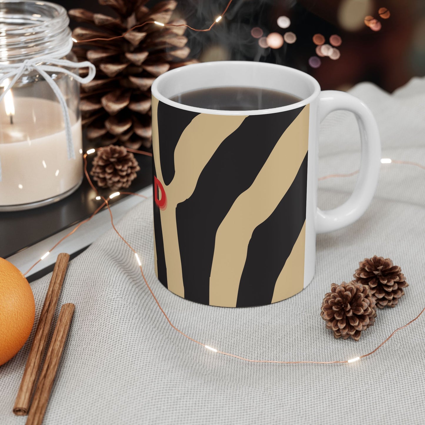 Zebra Print Mug, WILD and Free