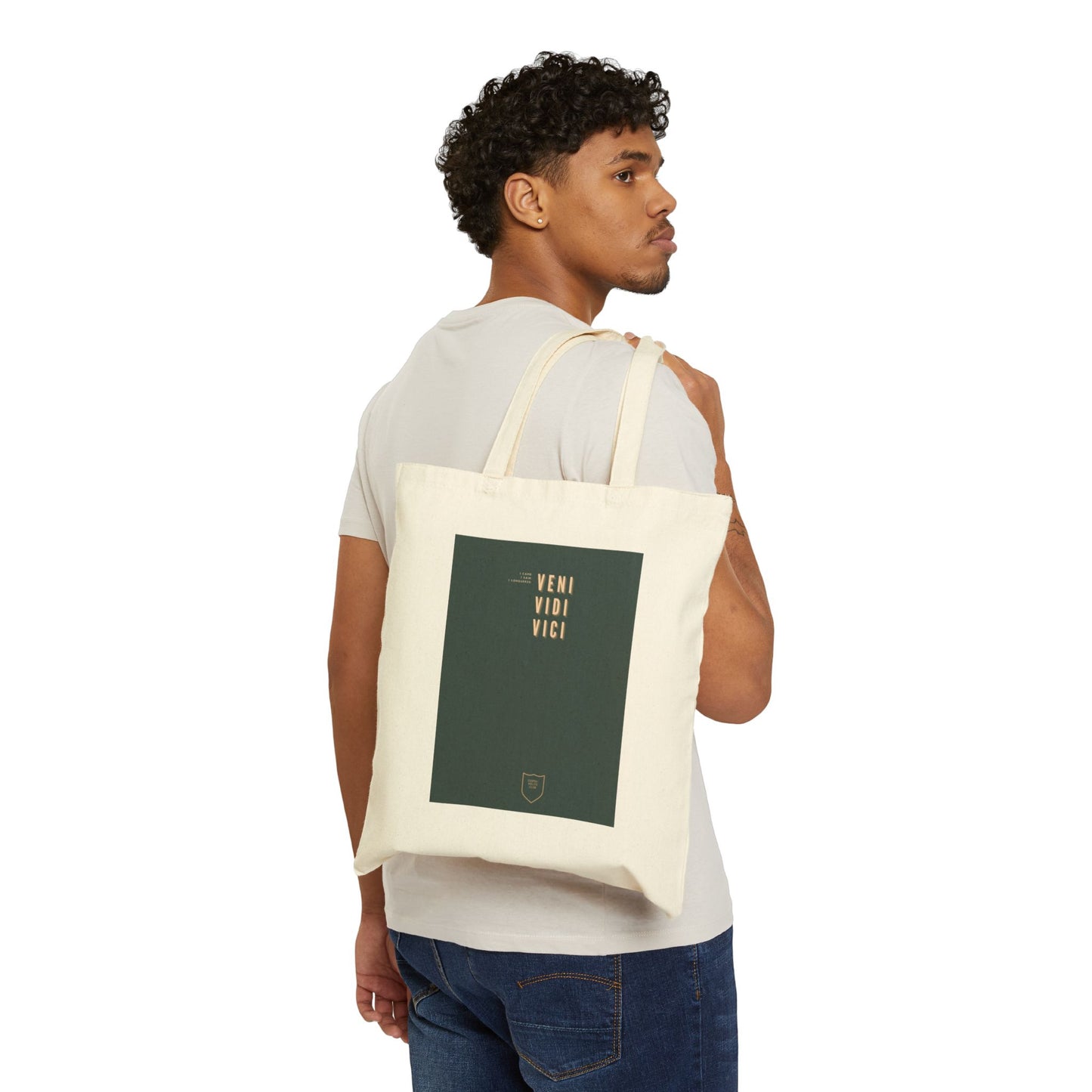 Veni, Vidi, Vici Canvas Tote Bag | Black and Natural Options