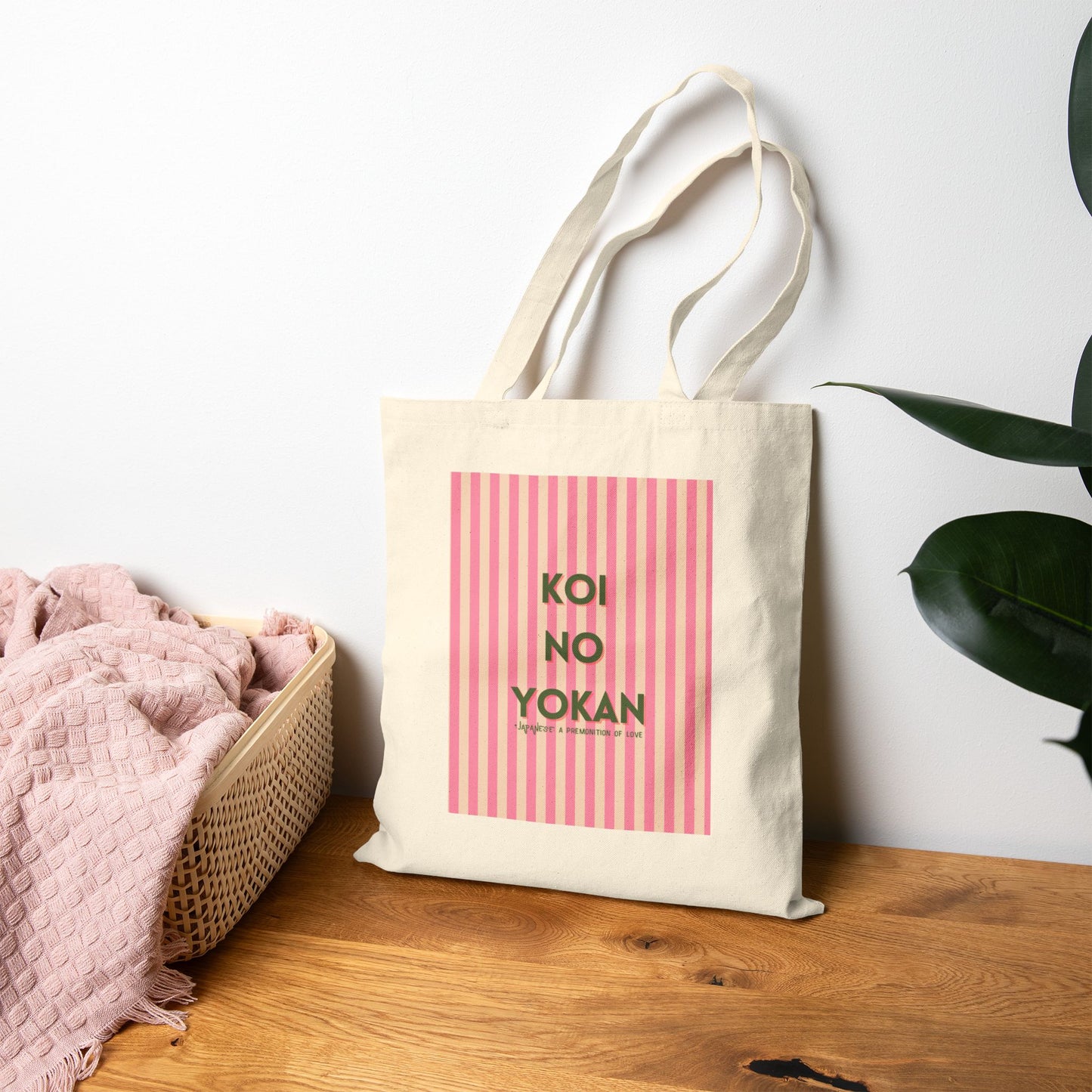 Japanese Style Canvas Tote Bag - Koi No Yokan