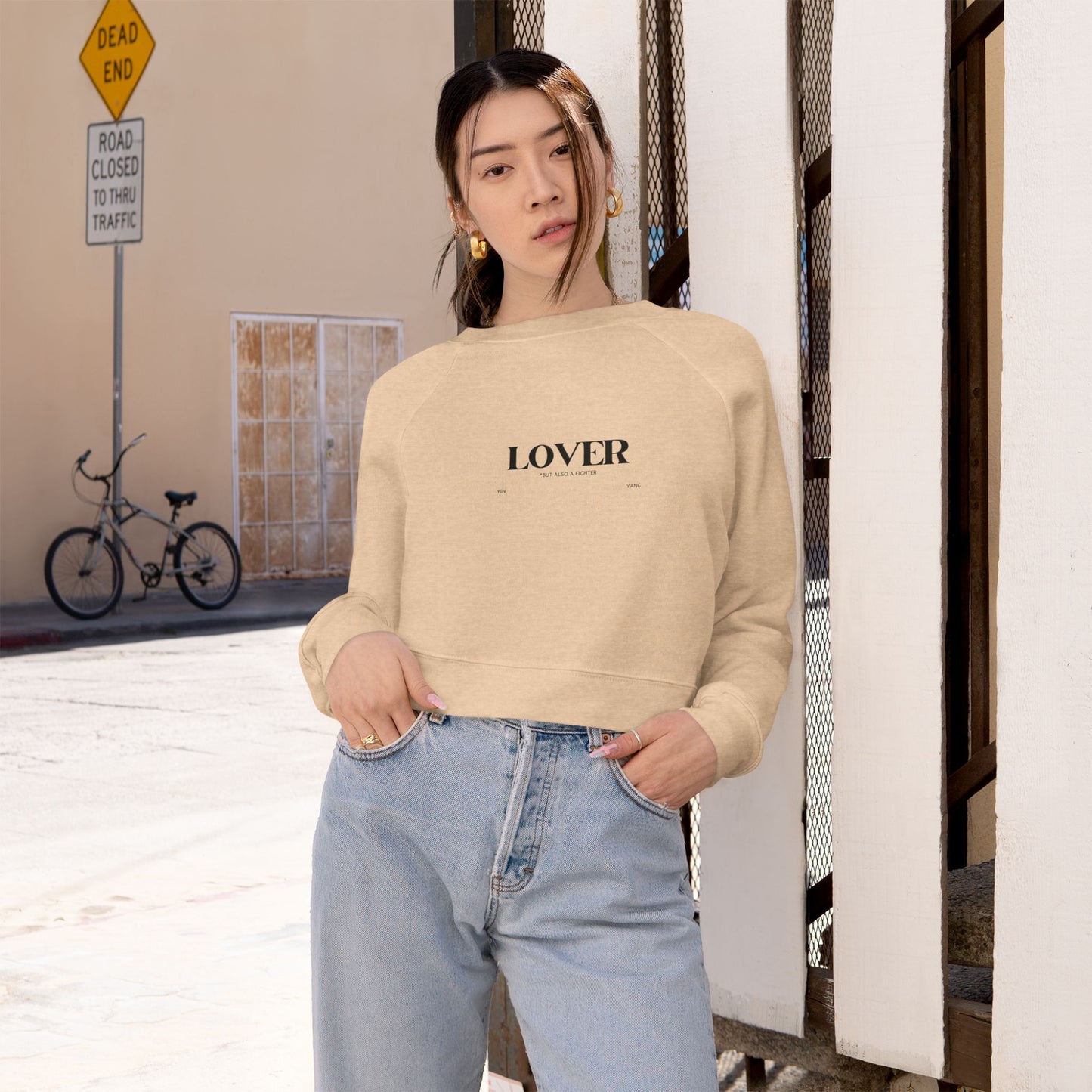 Yin/Yang Lover- Fighter Crop Sweatshirt