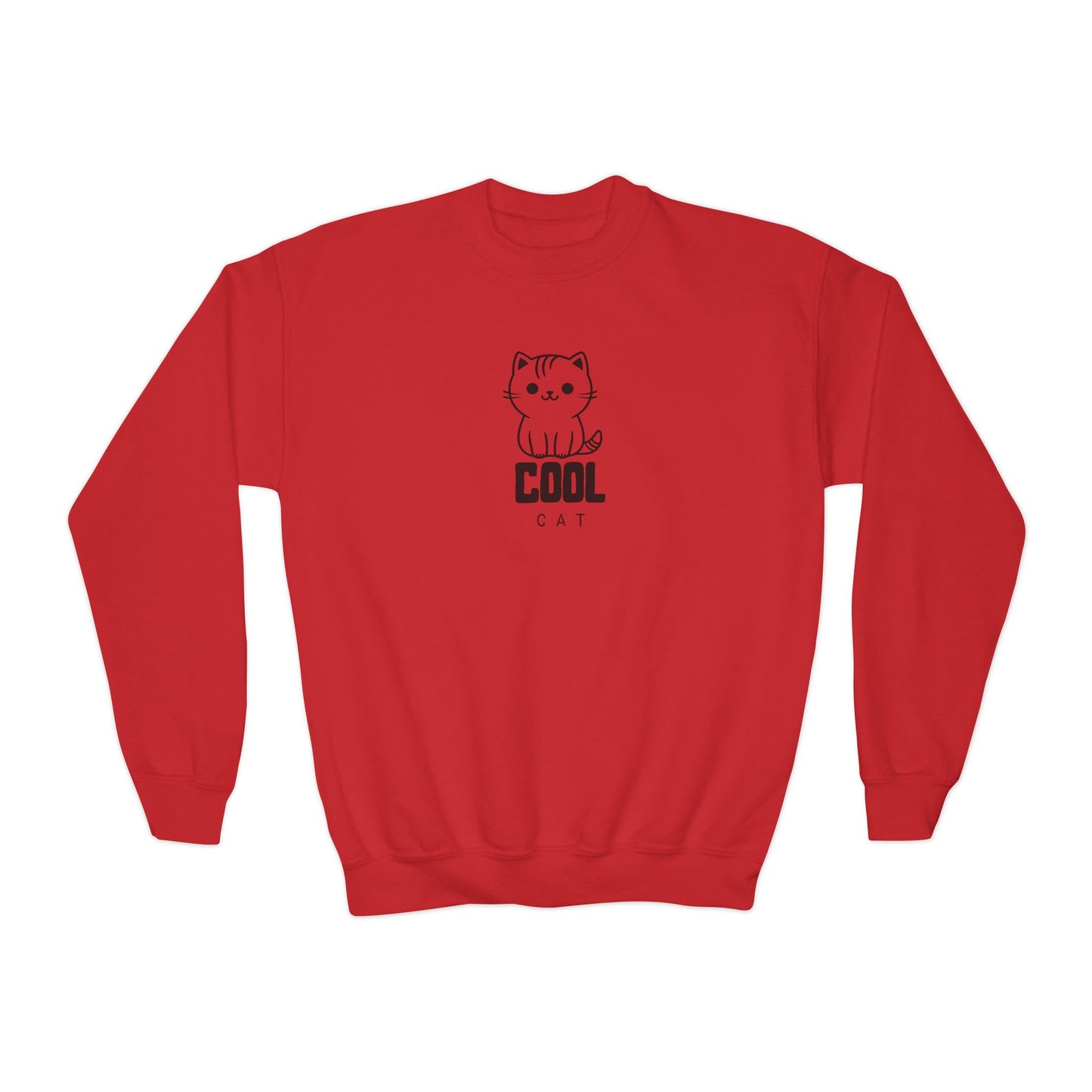 Cool Cat Teen Crewneck Sweatshirt | Halloween Shirt