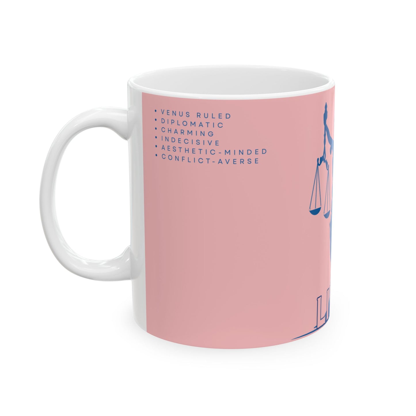 Astrological Wheel LIBRA Mug, Lady Justice