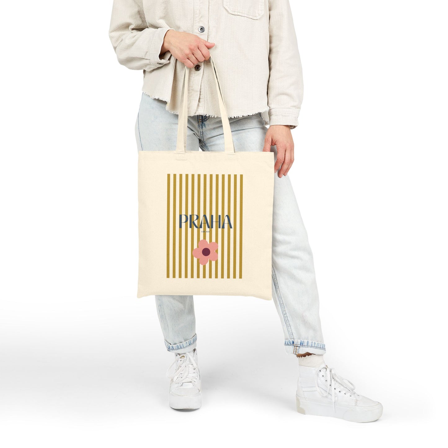 PRAHA Modern Canvas Tote Bag - The Global Nomad Edition