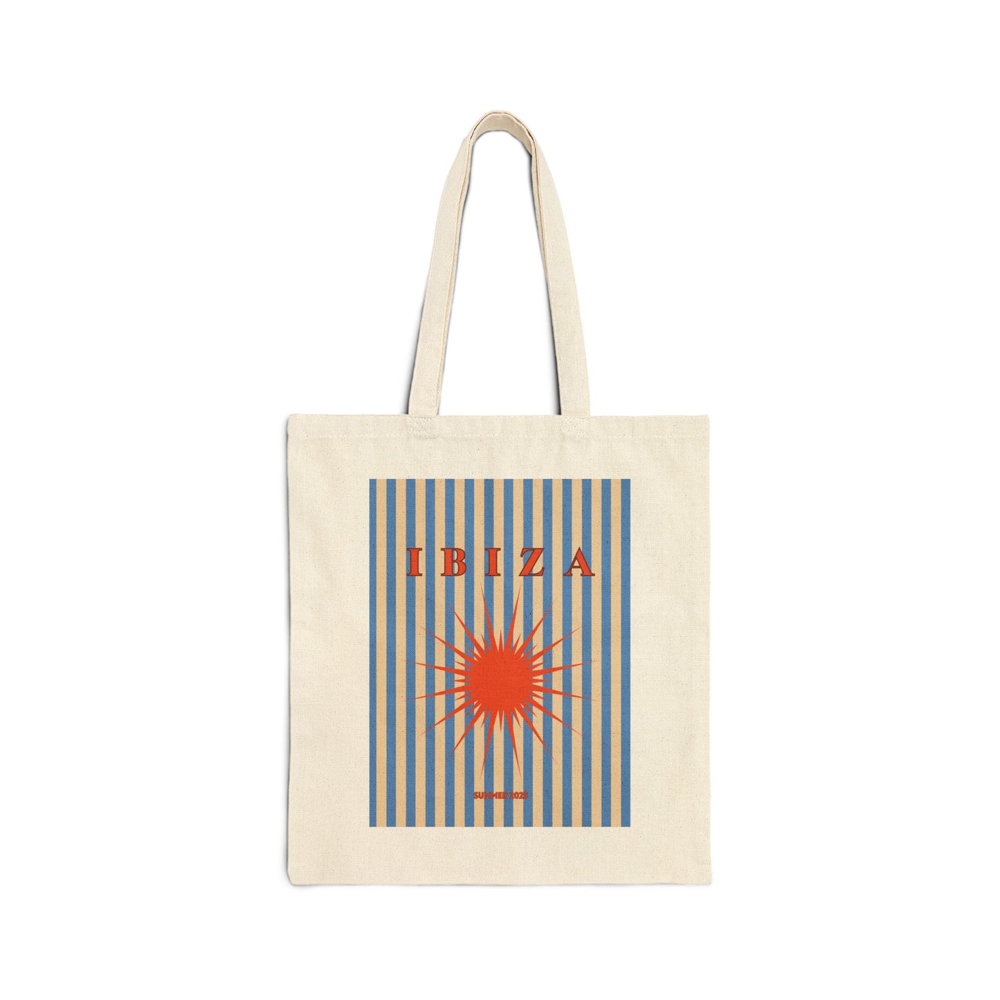 IBIZA Summer Cotton Canvas Tote Bag,