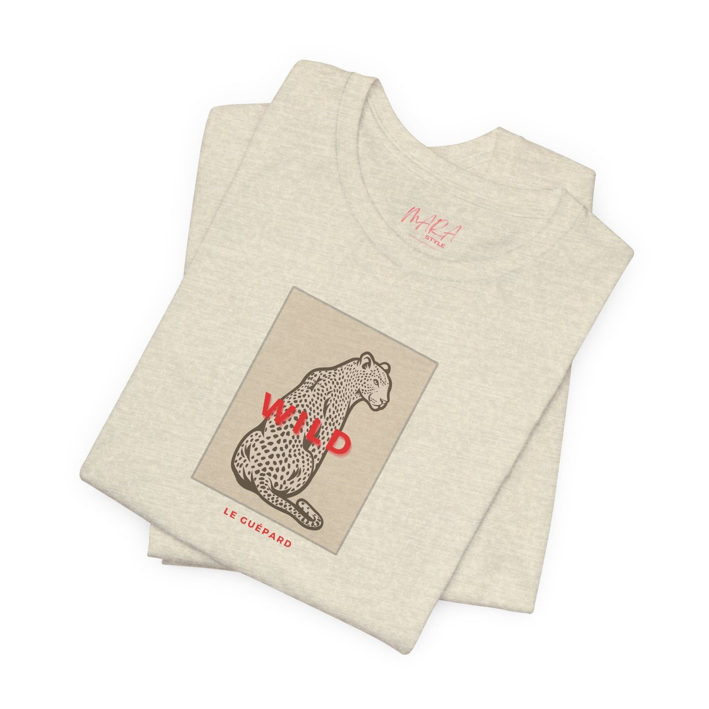 WILD Cheetah TAN Tshirt | Le Guepard Tee