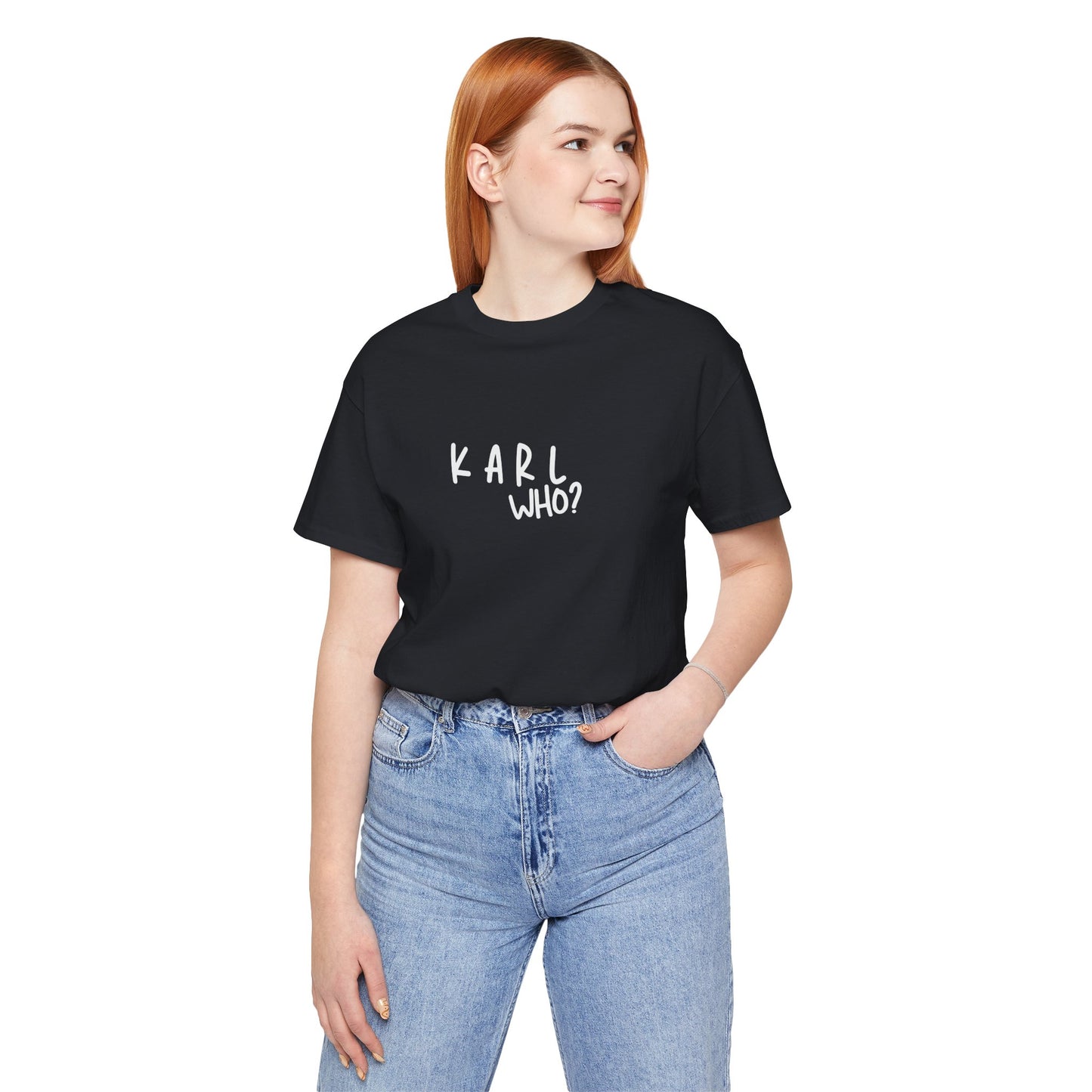 Fashionista Tee - Unisex Jersey Short Sleeve Tee with Karl Lagerfeld Quote