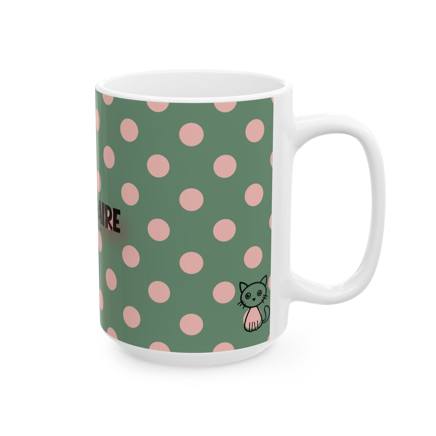 Savoir-Faire Is Everywhere Ceramic Mug, GREEN — 60's Cartoon Villian