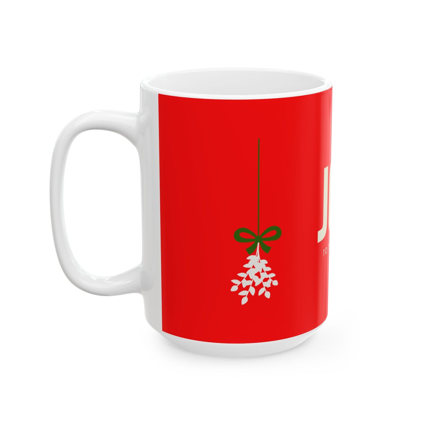 Classic JOY to the World Holiday RED Mug, Corporate Gift