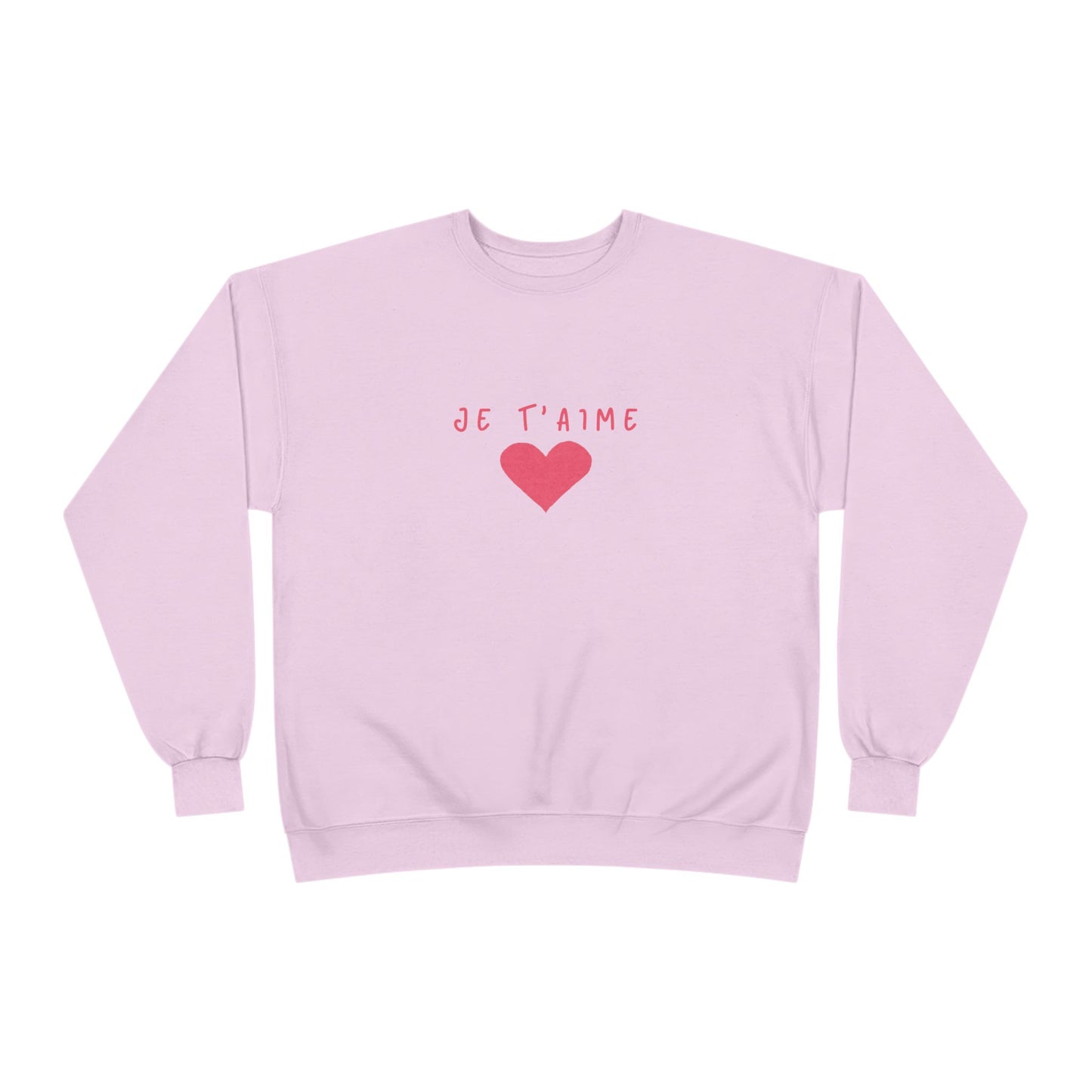 Cute Graphic Sweatshirt, 'Je T'aime'