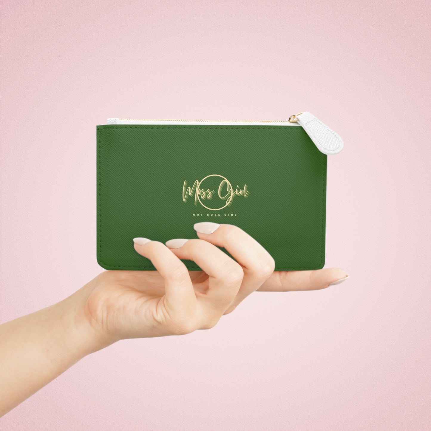 Moss Girl, Not Boss Girl Green Mini-Clutch, Earth Girl