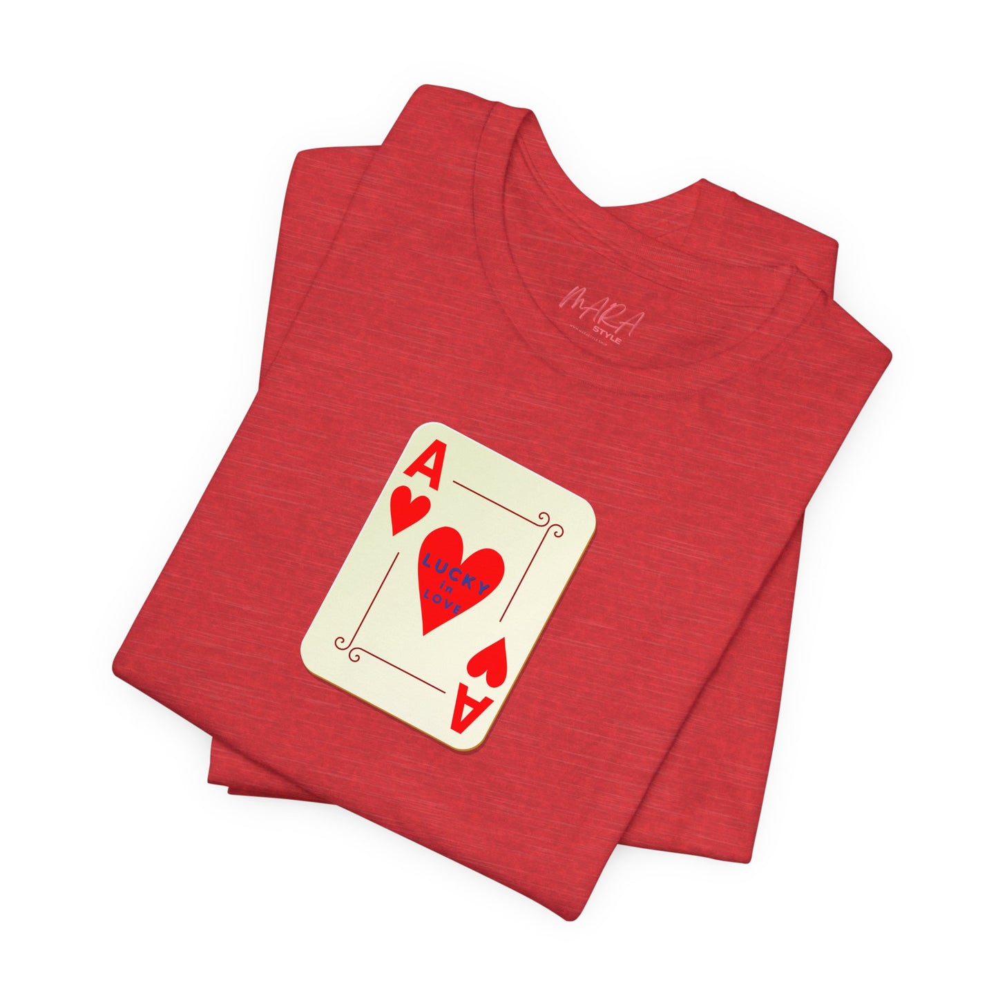 Lucky in Love Ladies Tee, Ace of Hearts,