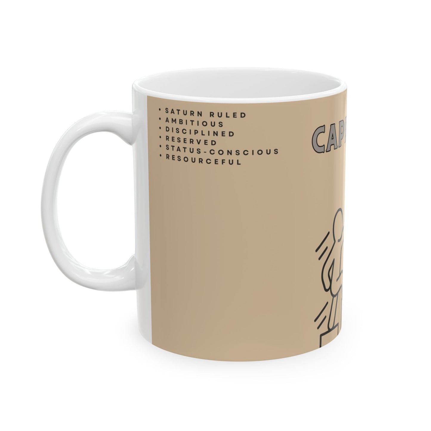 Astrological Wheel CAPRICORN Mug, Birthday Gift Mug