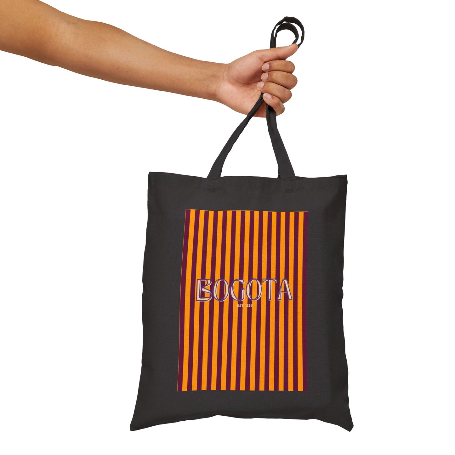 BOGOTA Black Canvas Tote Bag