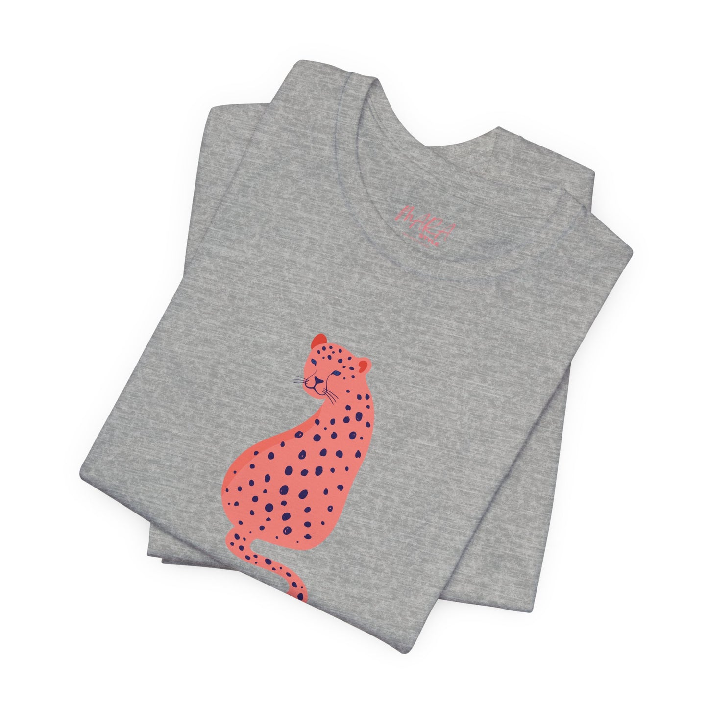 Pink Leopard Ladies Tee, Cute Summer Top