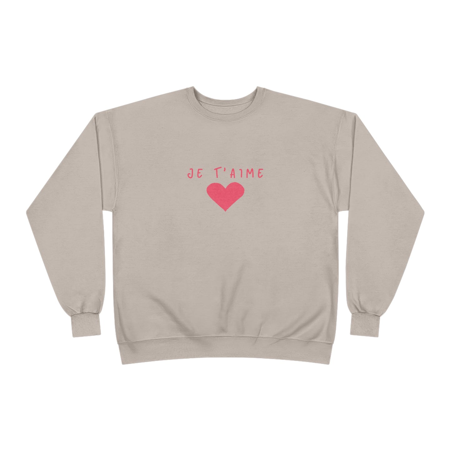 Cute Graphic Sweatshirt, 'Je T'aime'