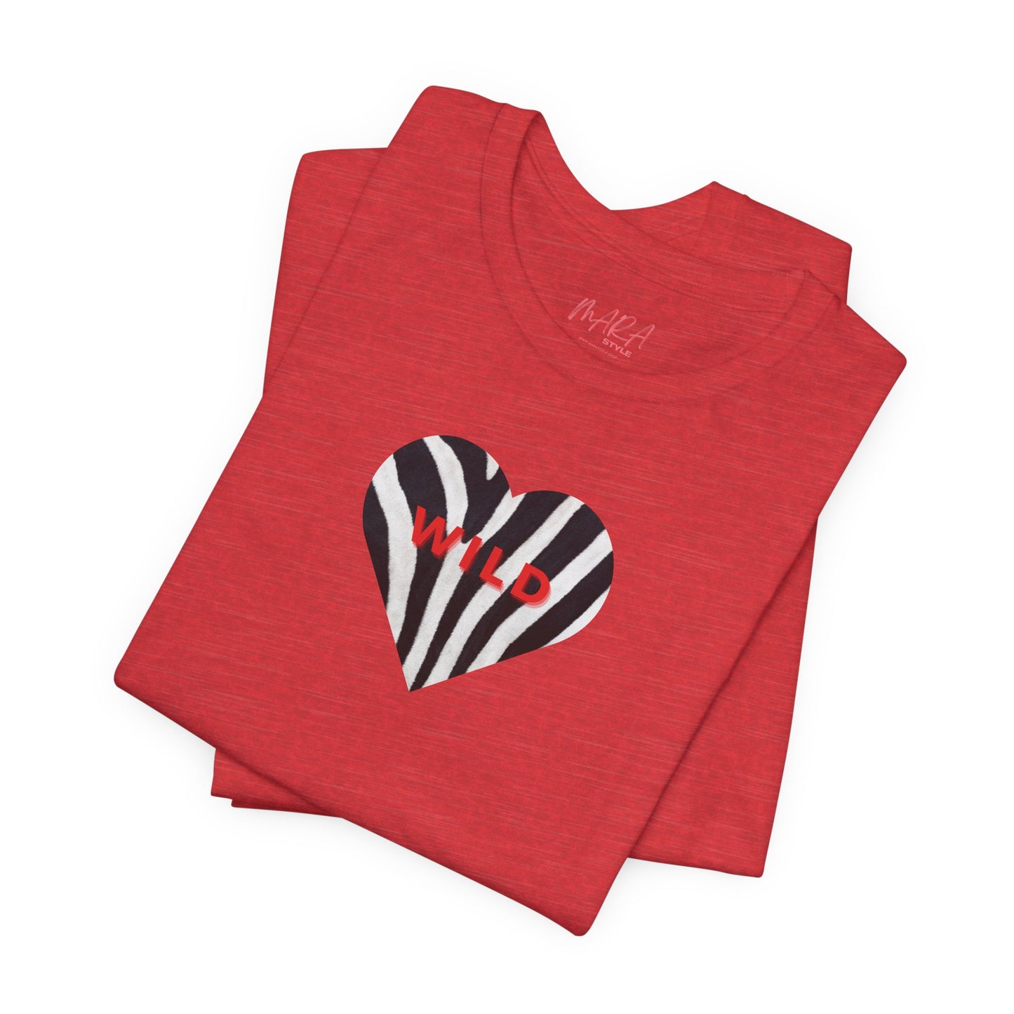 Zebra Heart Ladies Tshirt - Wild Women's Tee