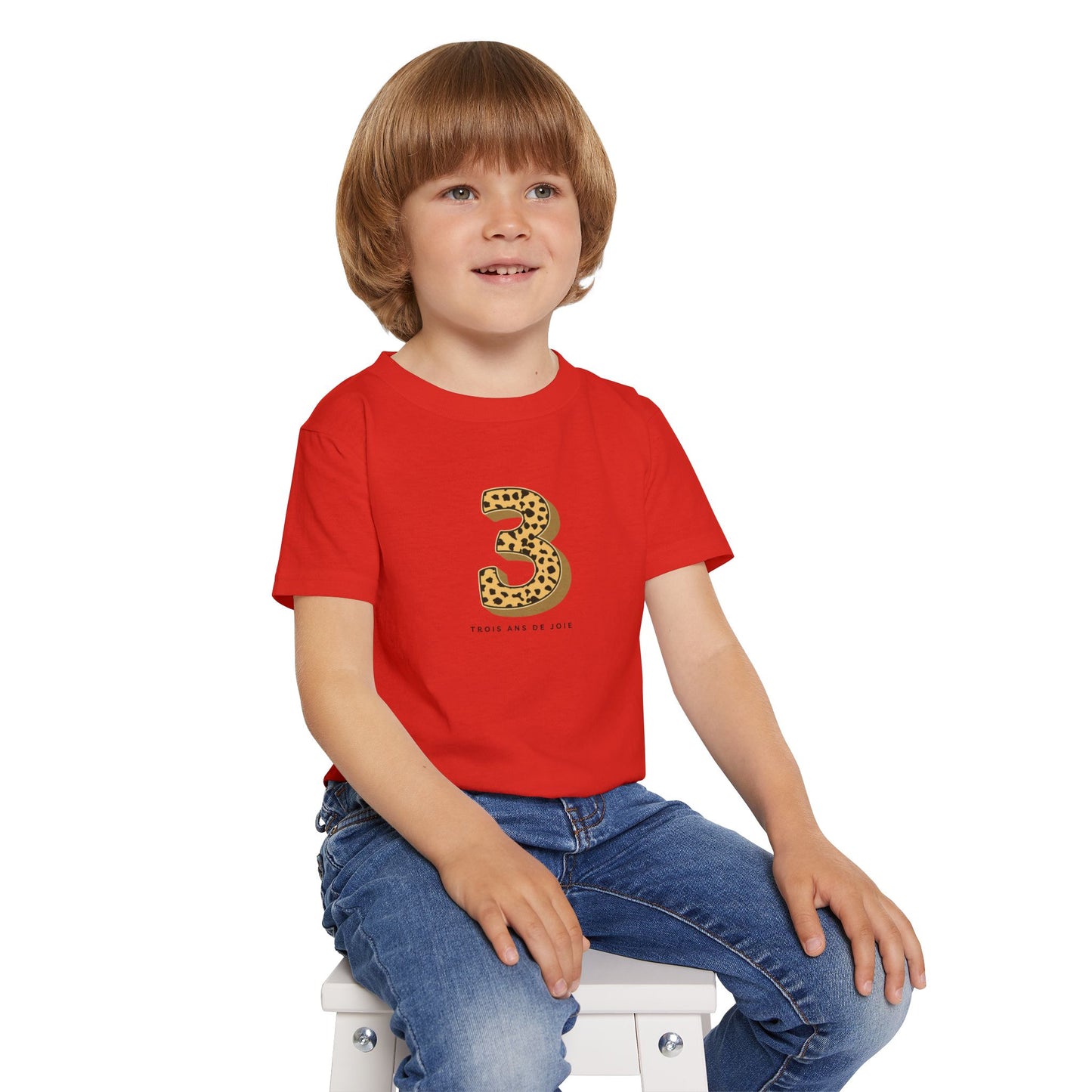 3rd Birthday Shirt Toddler T-Shirt, Animal Print