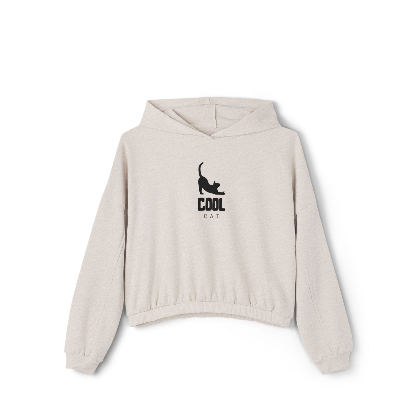 Cool Cat Cinched Bottom Hoodie | Coquette Top