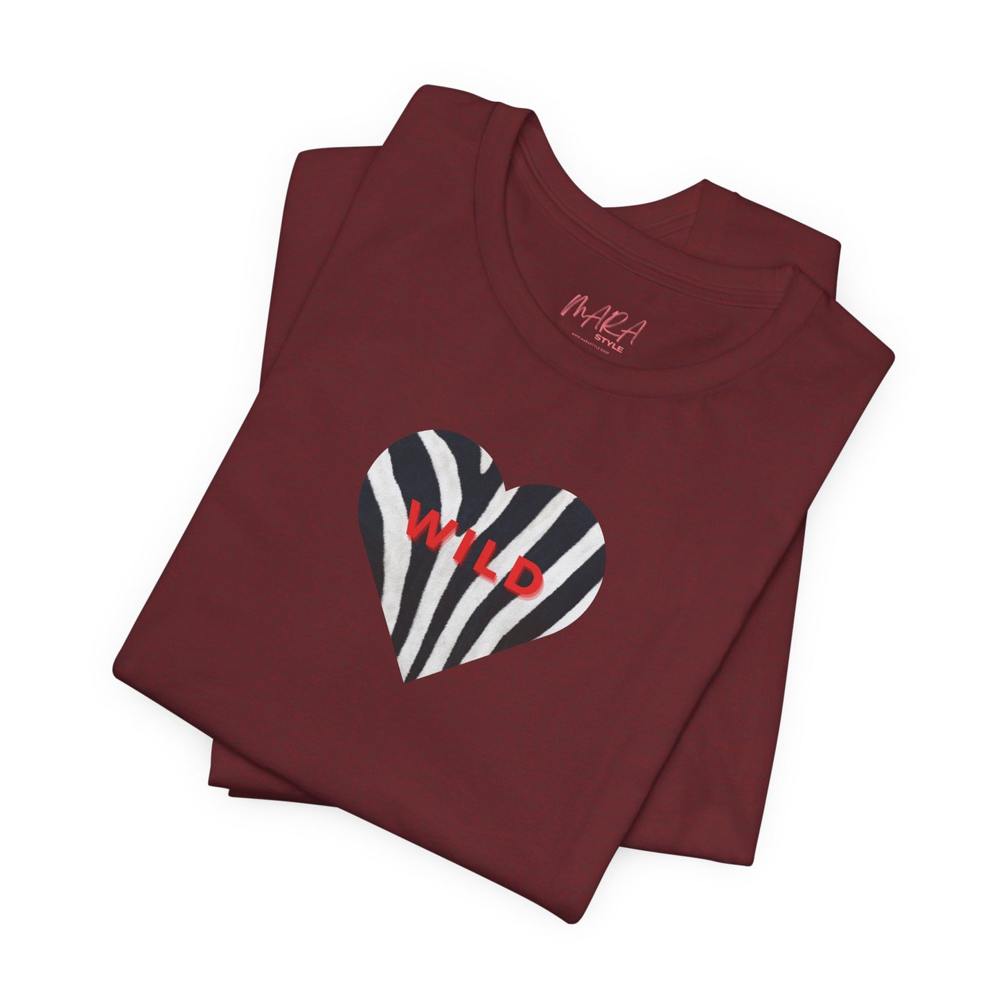 Zebra Heart Ladies Tshirt - Wild Women's Tee
