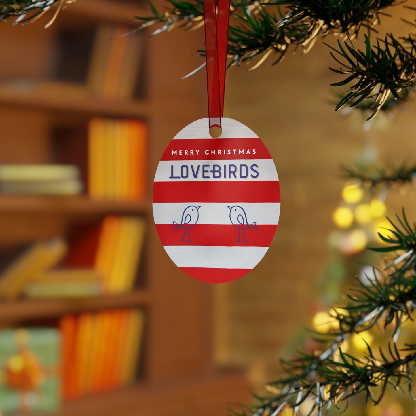 Lovebirds Christmas Ornament