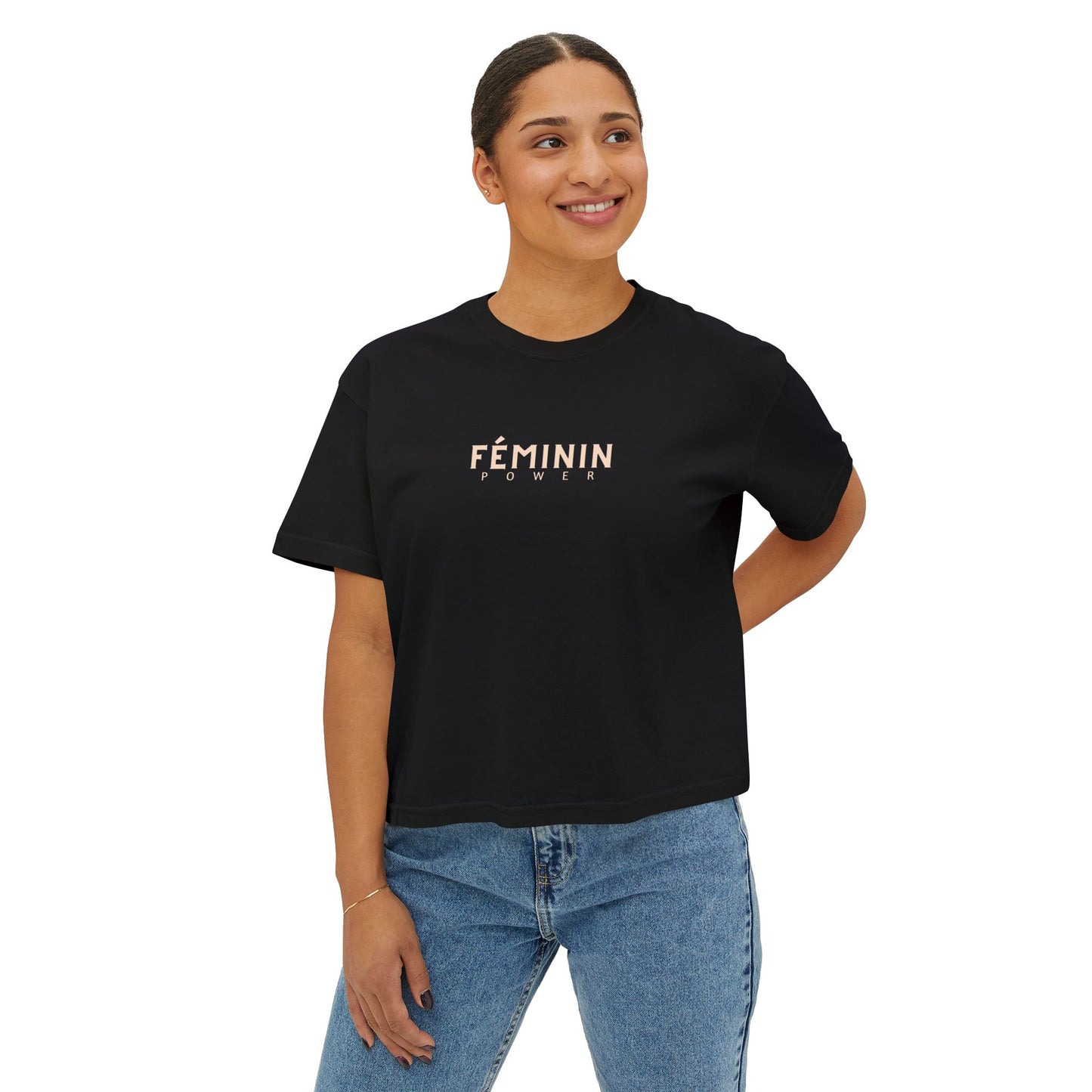 Feminine Power Boxy Crop T-Shirt